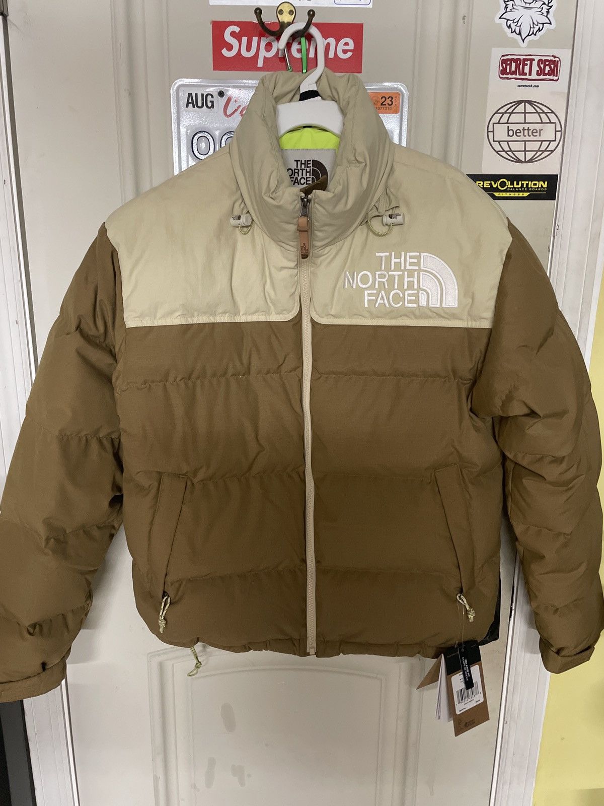 image of Packer Shoes x The North Face 92 Low-Fi Hi-Tek Nuptse - M / Utility Brown/gravel (Size Medium)
