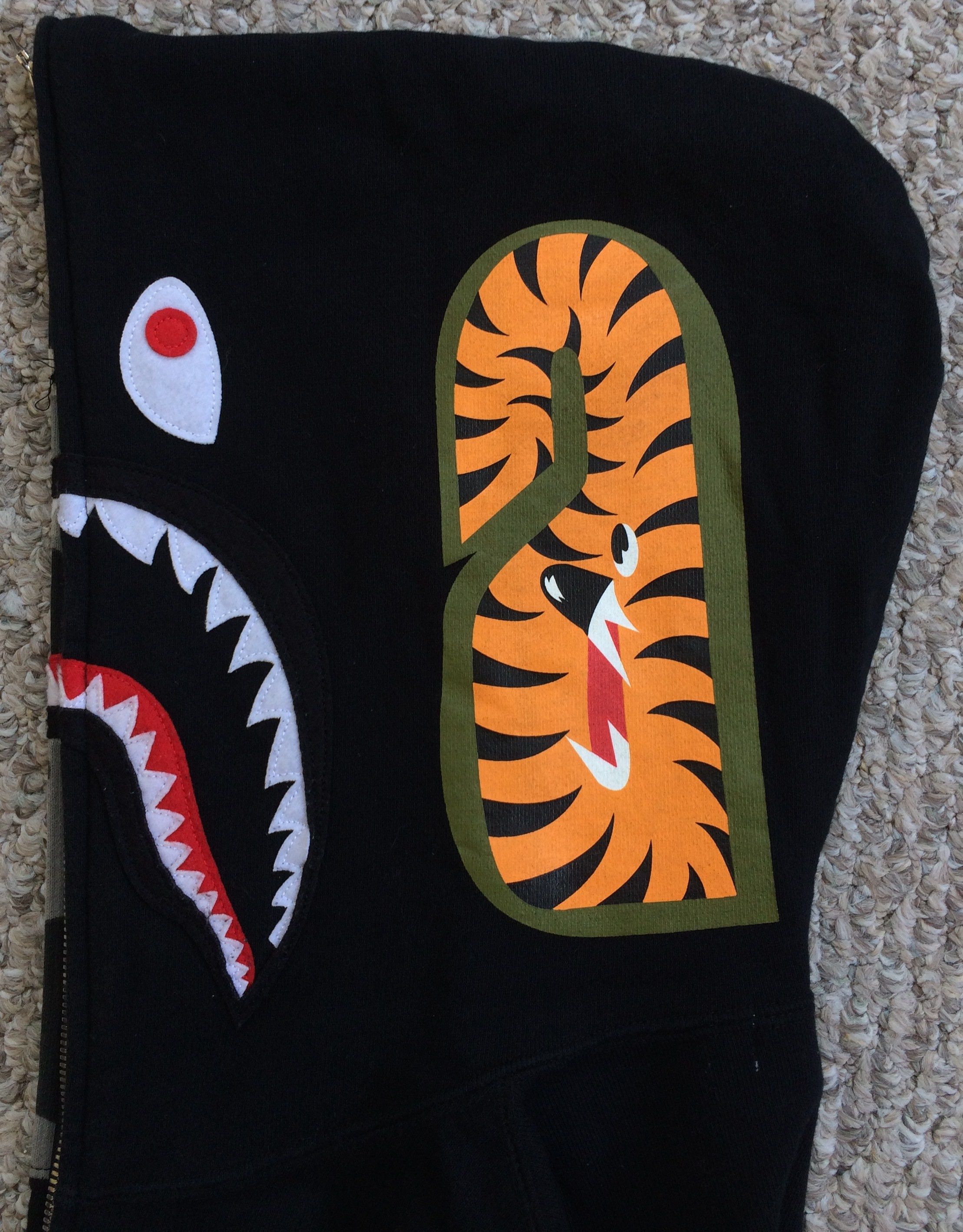 Bape Bape Black/Gray Camo Full Zip Shark Hoodie Size US L / EU 52-54 / 3 - 4 Thumbnail