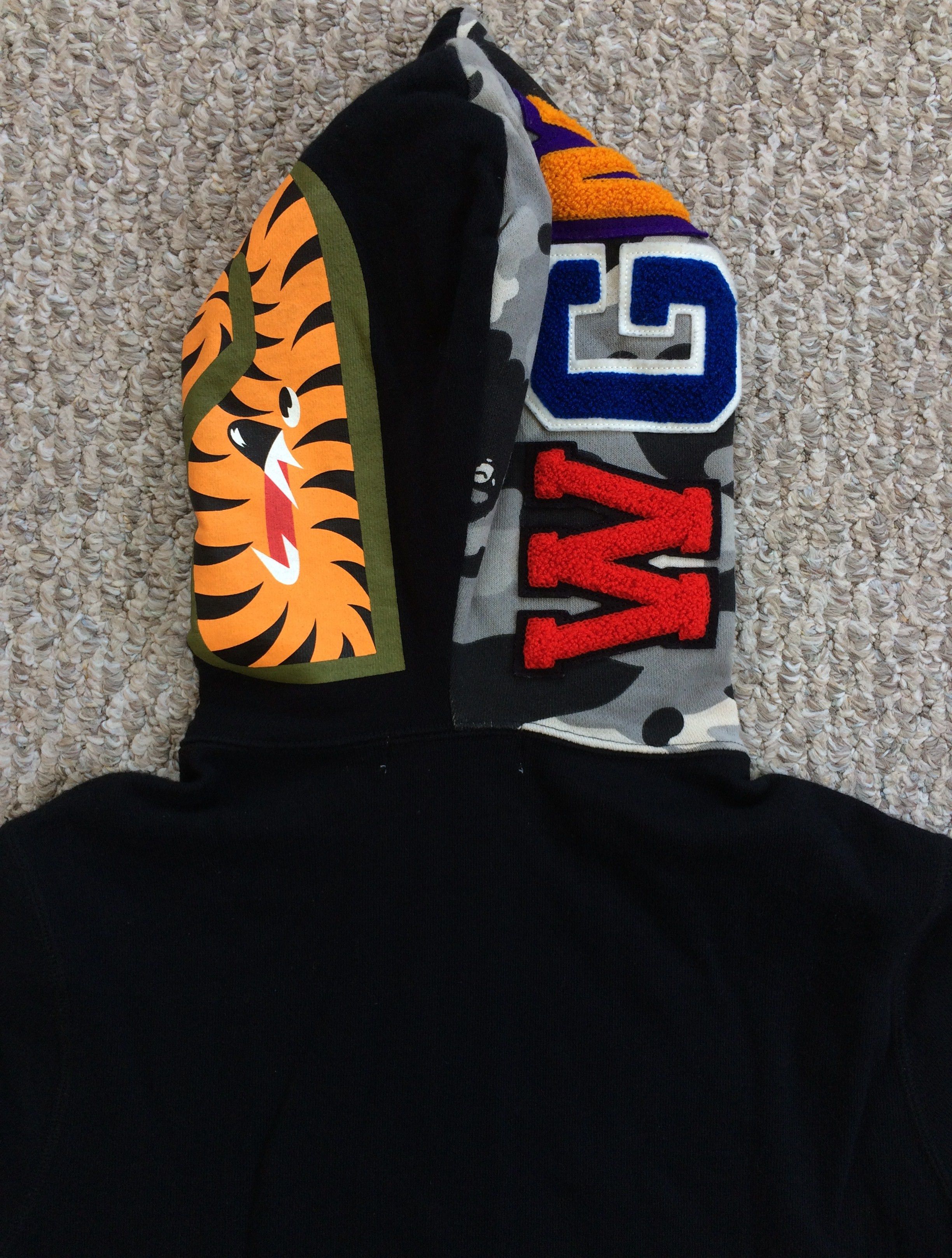 Bape Bape Black/Gray Camo Full Zip Shark Hoodie Size US L / EU 52-54 / 3 - 9 Thumbnail