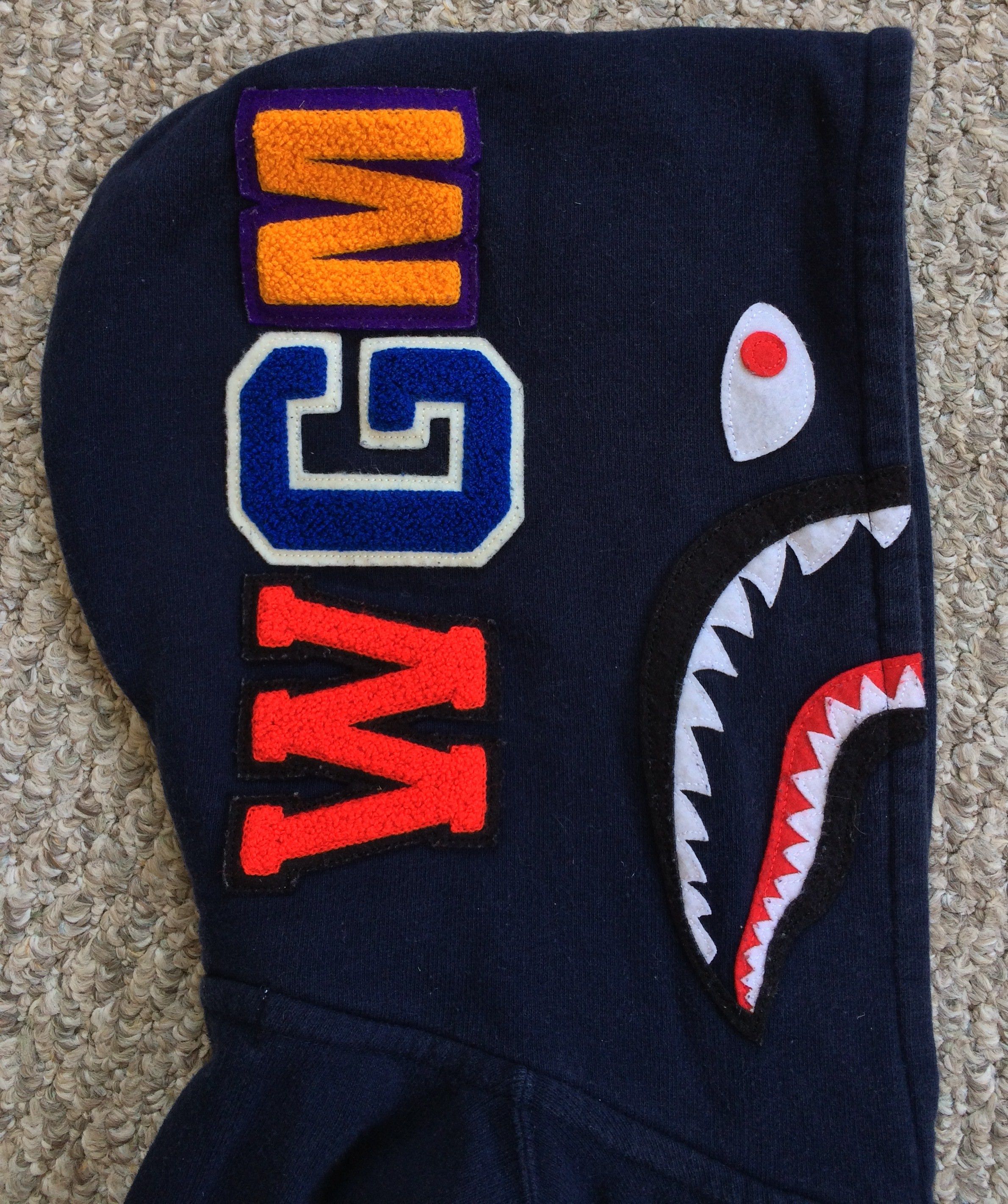 Bape Shark Hoodie Varsity Jacket Size XS / US 0-2 / IT 36-38 - 4 Thumbnail