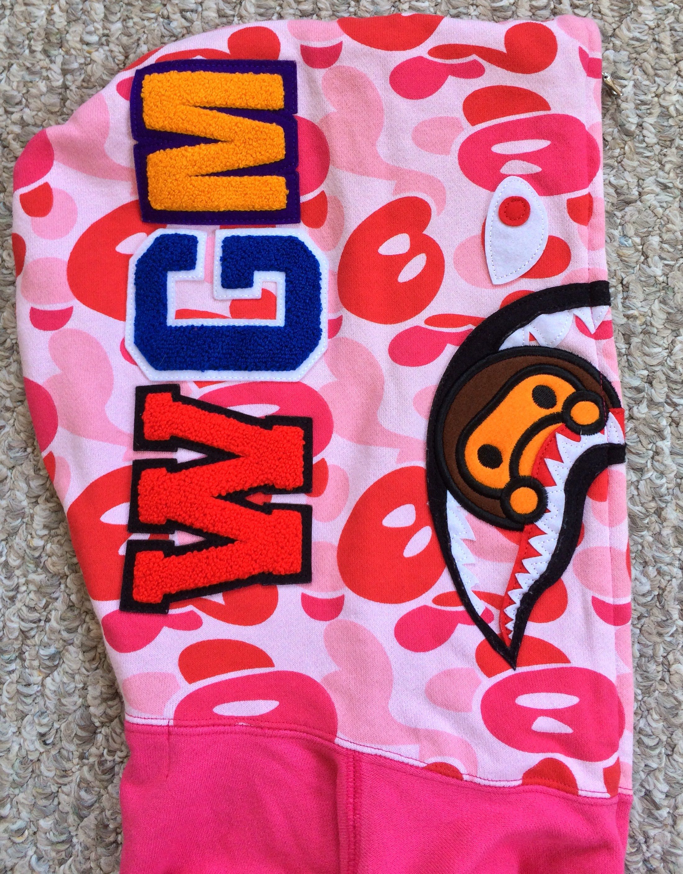 Bape OG Bape Baby Milo Pink Camo Full Zip Shark Hoodie Size XS / US 0-2 / IT 36-38 - 3 Thumbnail