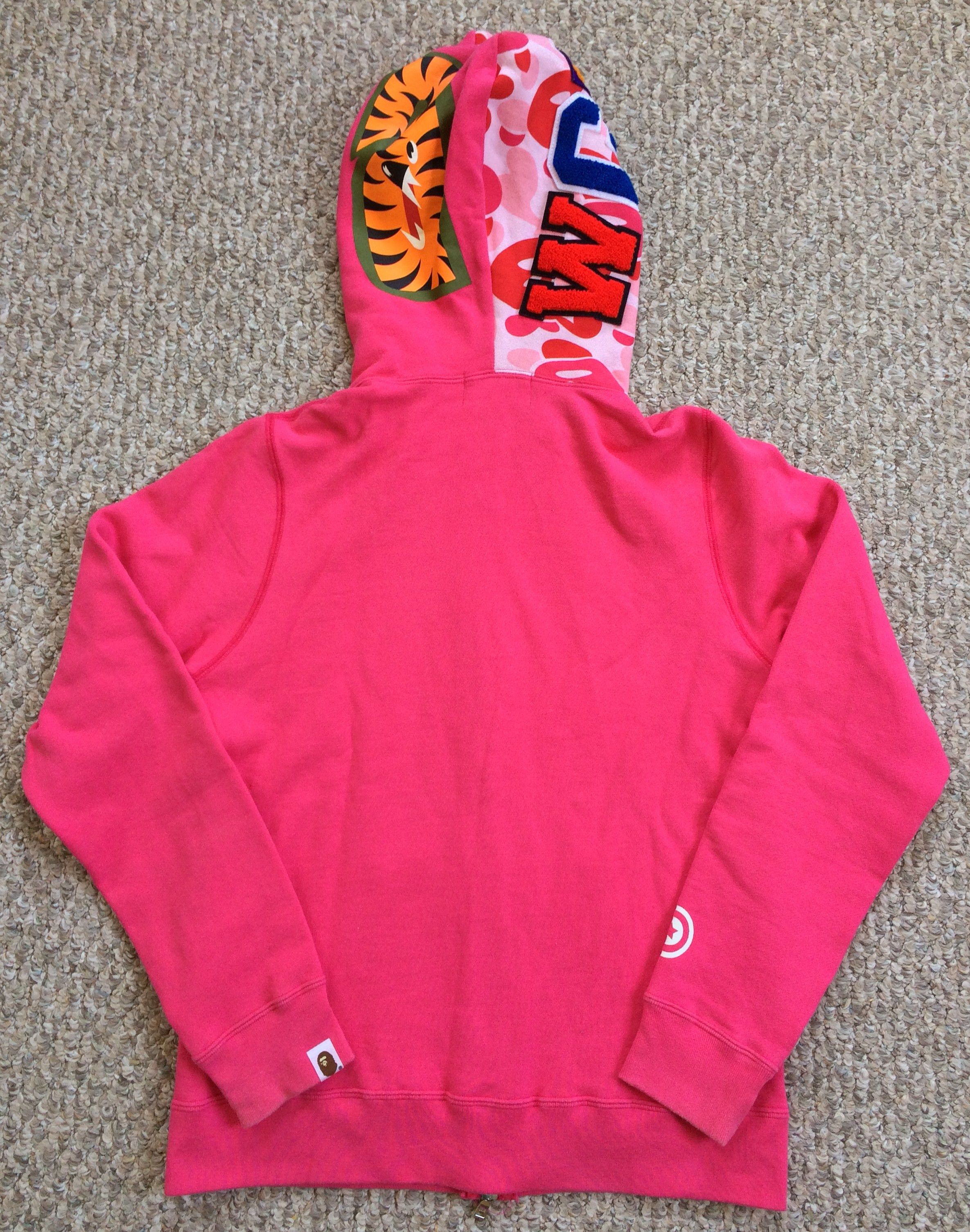 Bape OG Bape Baby Milo Pink Camo Full Zip Shark Hoodie Size XS / US 0-2 / IT 36-38 - 8 Thumbnail