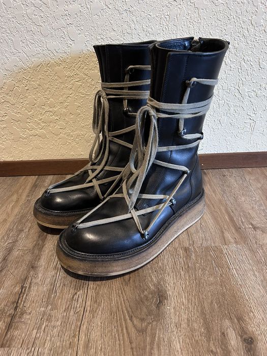 Rick Owens Rick Owens glitter pentagram boots Grailed