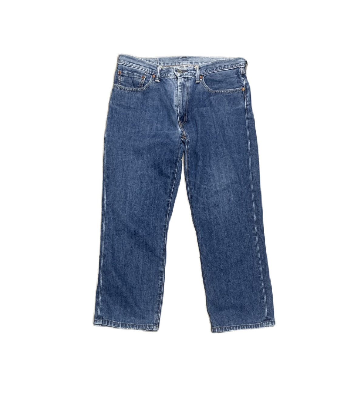 image of Levis 502 Blue Jeans in Blue Denim, Men's (Size 35)