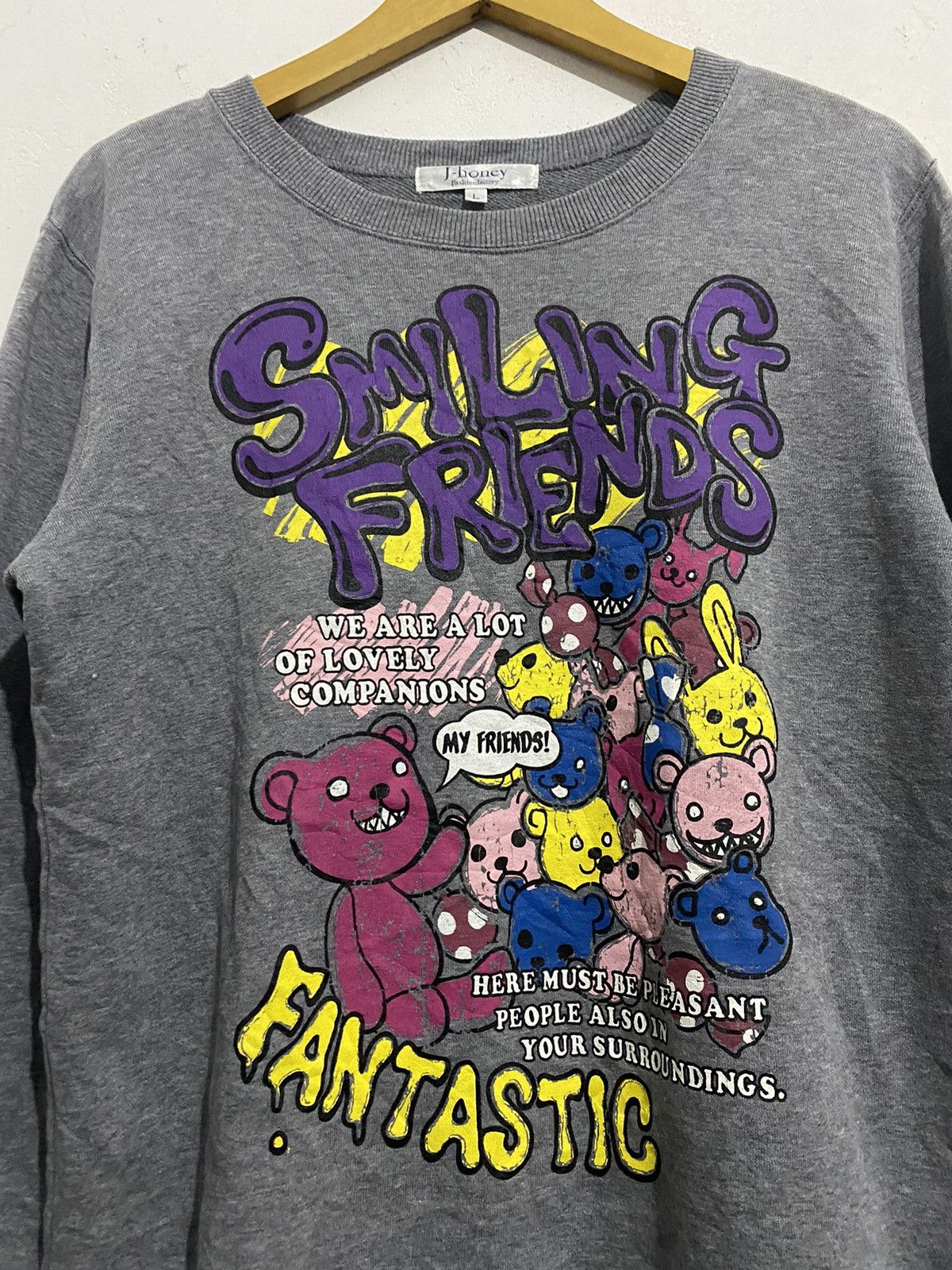 Hysteric Glamour 🖤BLACKDAY🖤Honey-Japanesebrand Sweatshirt Smiling Friends Size US L / EU 52-54 / 3 - 2 Thumbnail