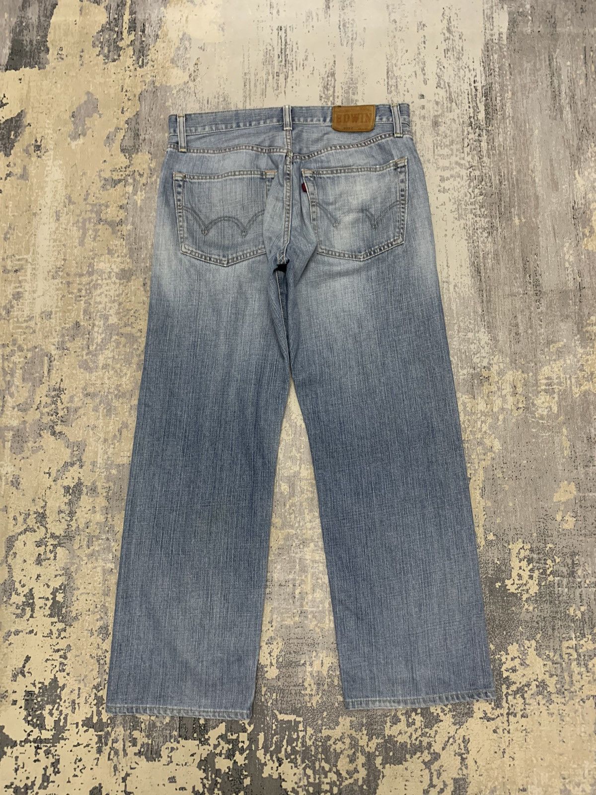 Japanese Brand Archive Edwin Baggy Distressed Faded Denim W33 Size US 33 - 9 Thumbnail