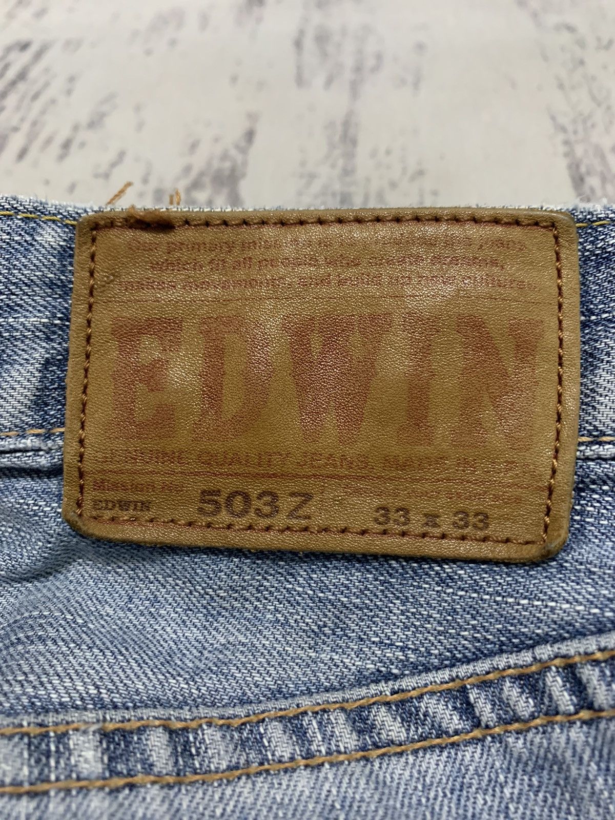 Japanese Brand Archive Edwin Baggy Distressed Faded Denim W33 Size US 33 - 16 Thumbnail