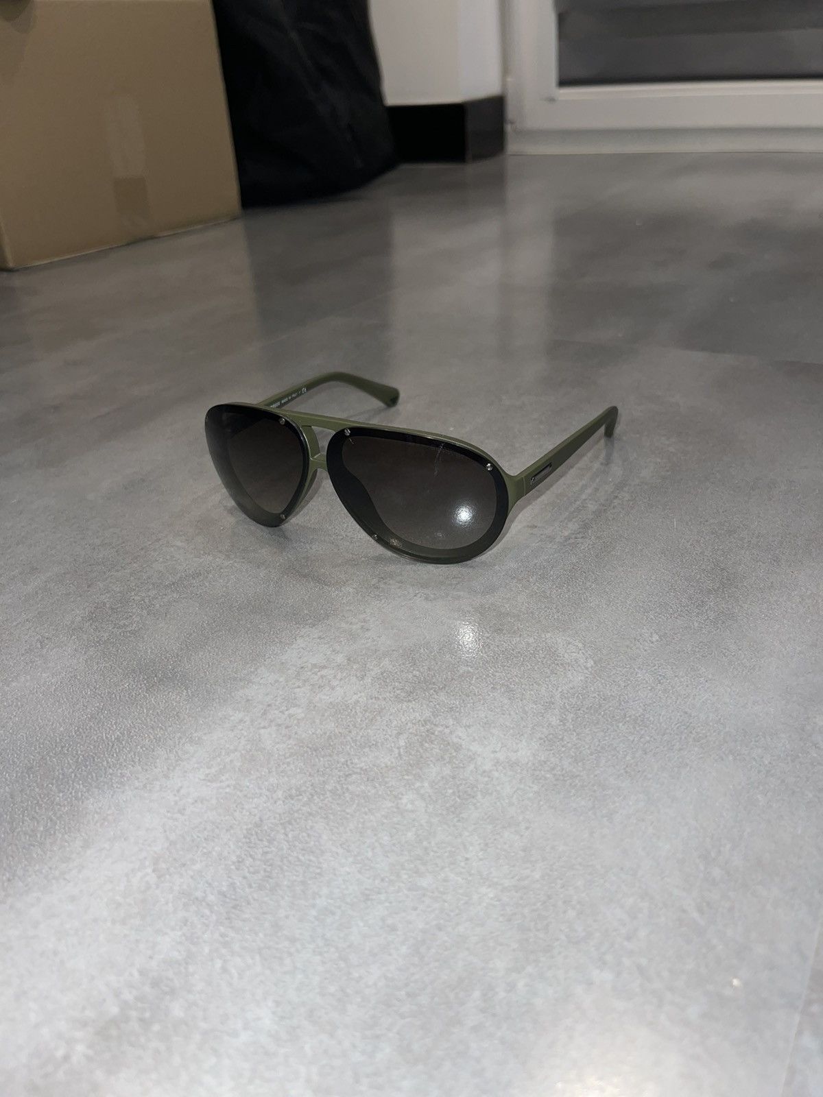 Emporio Armani Emporio Armani EA4010 5058/8E Swamp Aviator Sunglasses Size ONE SIZE - 1 Thumbnail
