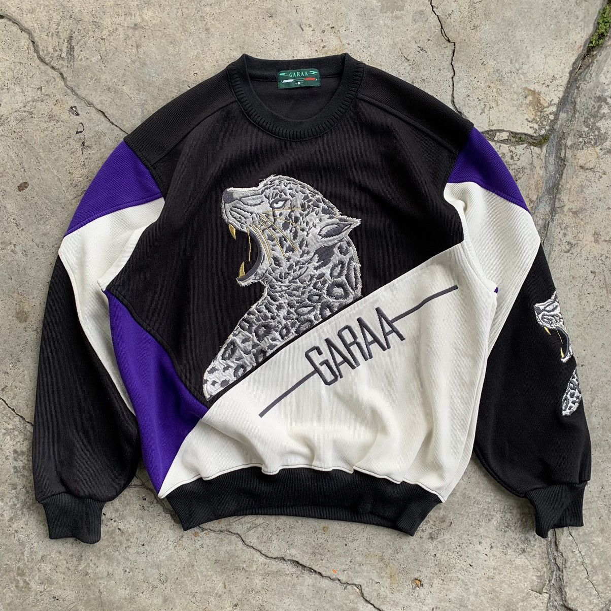 Japanese Brand Garaa leapord cheetah image art vintage sweatshirt Size US M / EU 48-50 / 2 - 11 Thumbnail