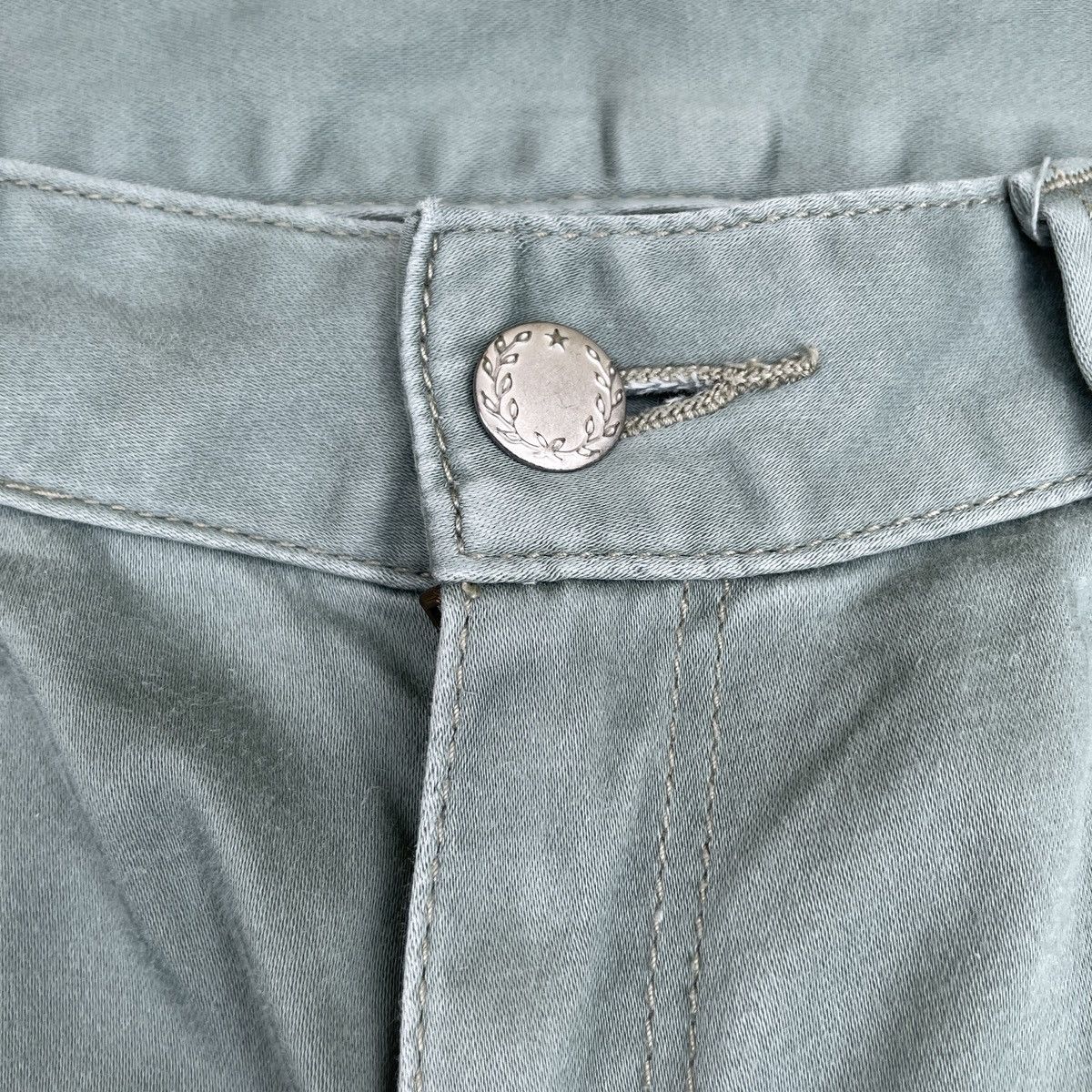 Japanese Brand × Uniqlo Vintage Japanese Brand Light Mint Cargo Pants Size 31" - 5 Thumbnail