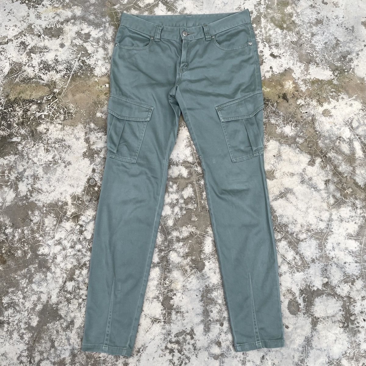 Japanese Brand × Uniqlo Vintage Japanese Brand Light Mint Cargo Pants Size 31" - 1 Thumbnail