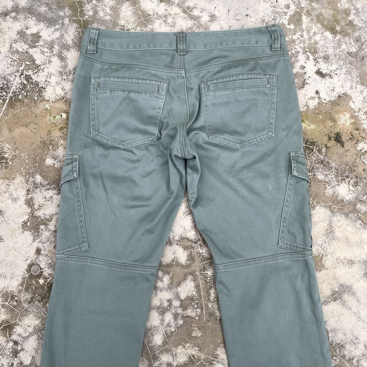 Japanese Brand × Uniqlo Vintage Japanese Brand Light Mint Cargo Pants Size 31" - 3 Thumbnail