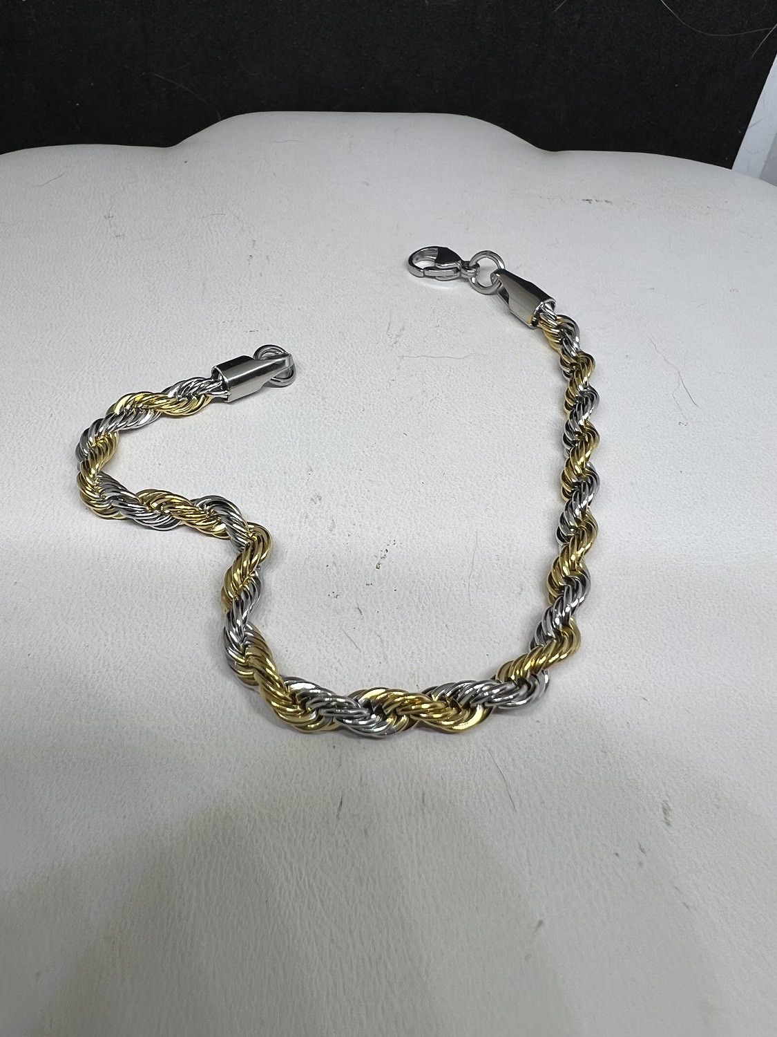 Jewelry Gold and Silver Twist Chains Bracelet Size ONE SIZE - 1 Thumbnail