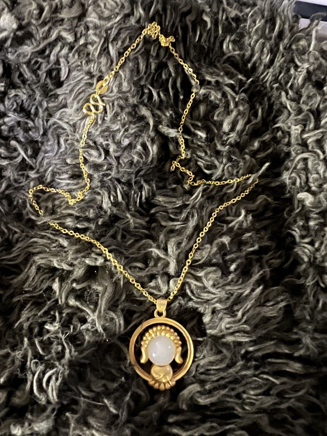 Jewelry Buddha Chain Necklace with white Jade Size ONE SIZE - 4 Thumbnail