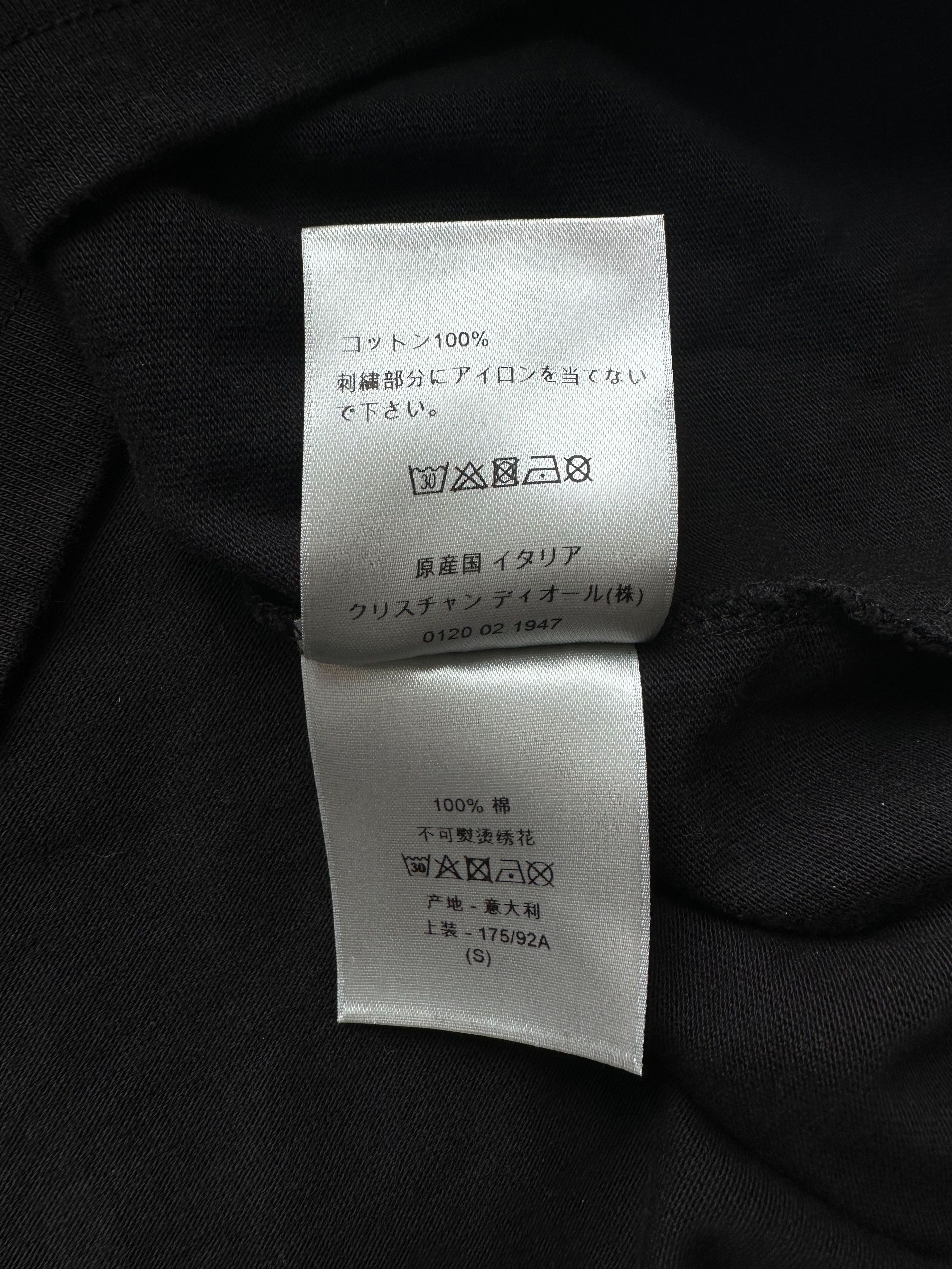 Dior Dior Black Floral Logo Embroidered Tee Size US S / EU 44-46 / 1 - 5 Thumbnail