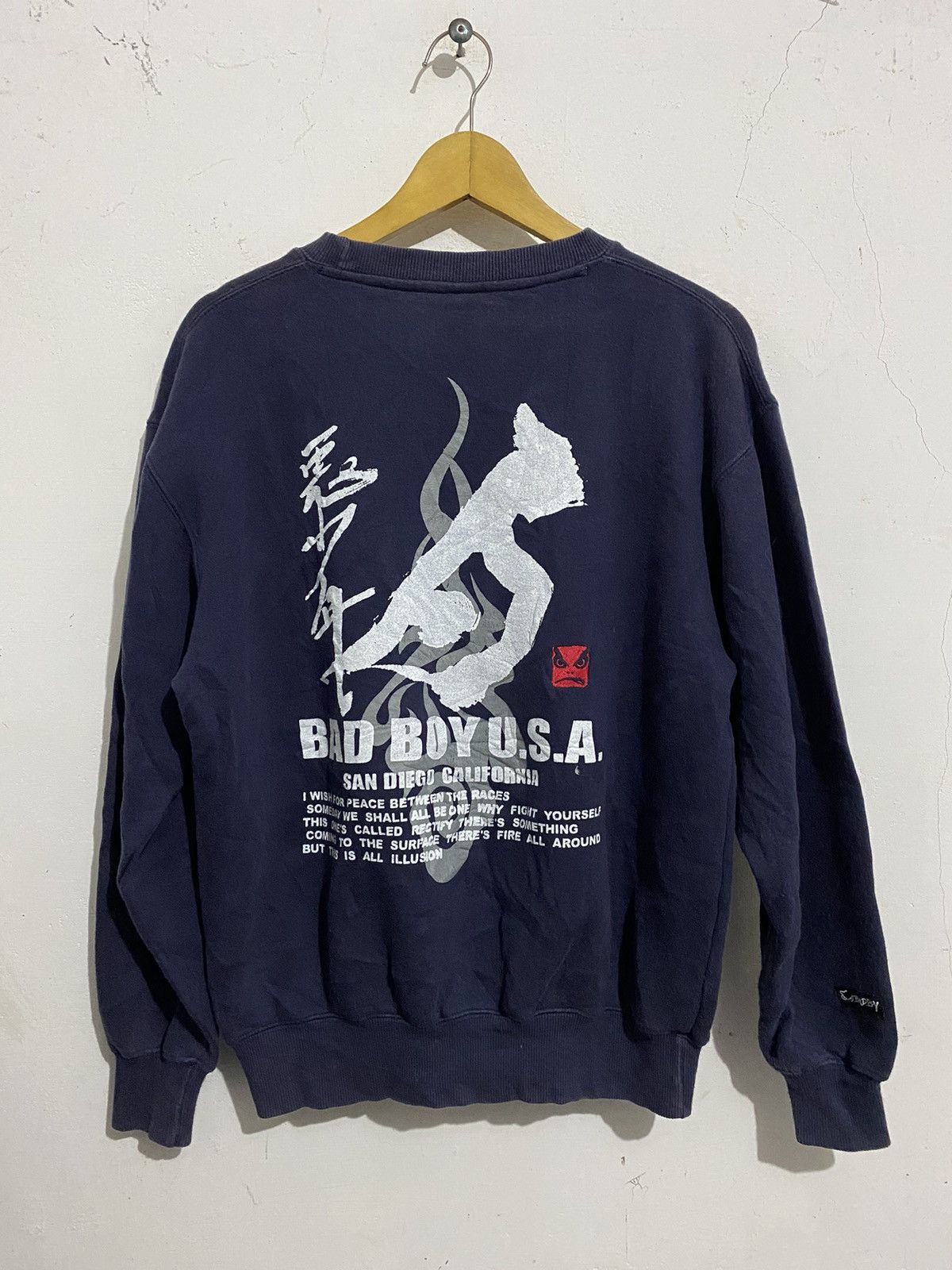 Japanese Brand 💸BINDINGOFFER💸BadBoy Vintage Sweatshirt Size US M / EU 48-50 / 2 - 1 Thumbnail