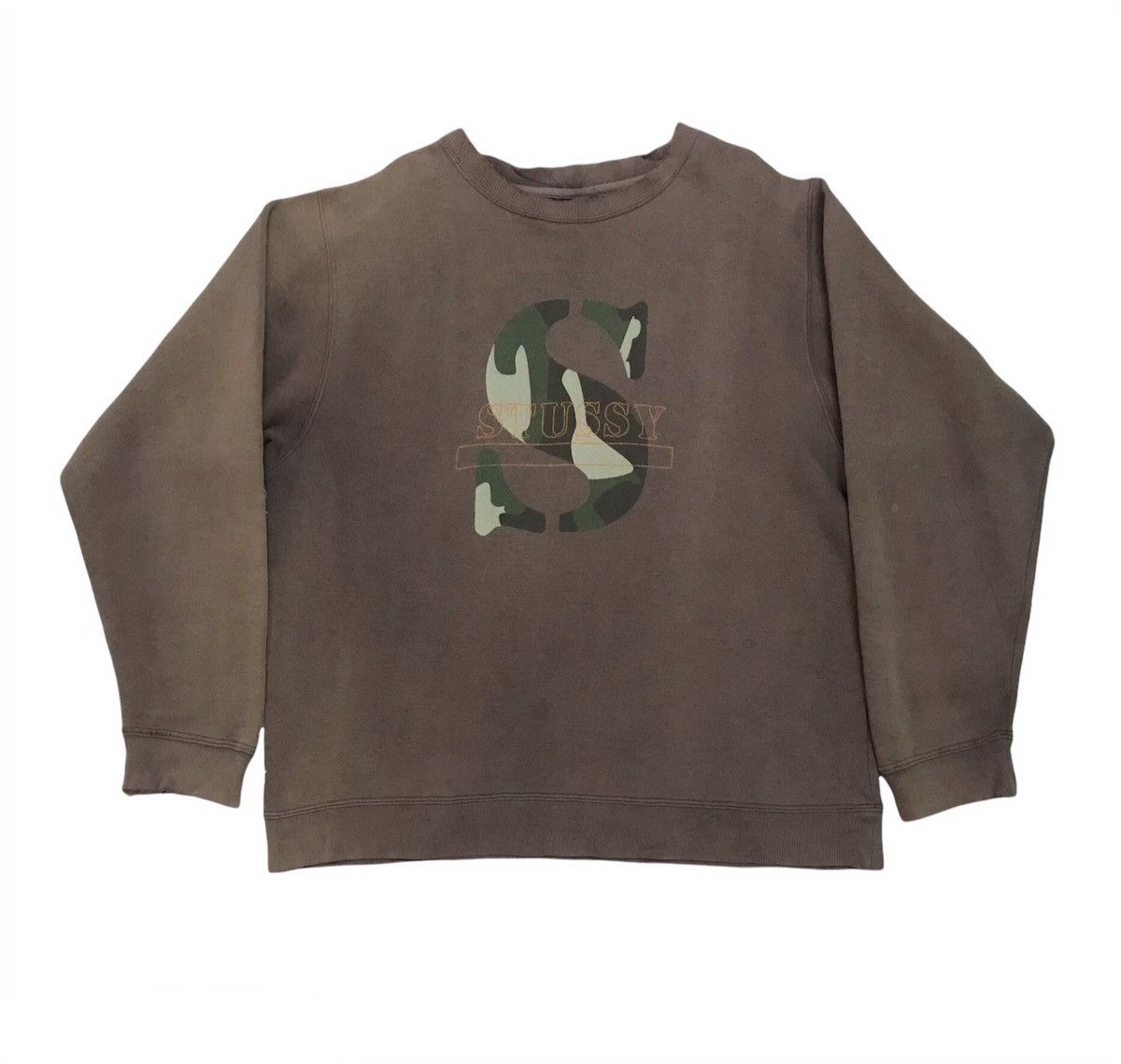 Stussy Vtg Sun Faded Stussy S Camo Sweatshirt Size US S / EU 44-46 / 1 - 1 Thumbnail