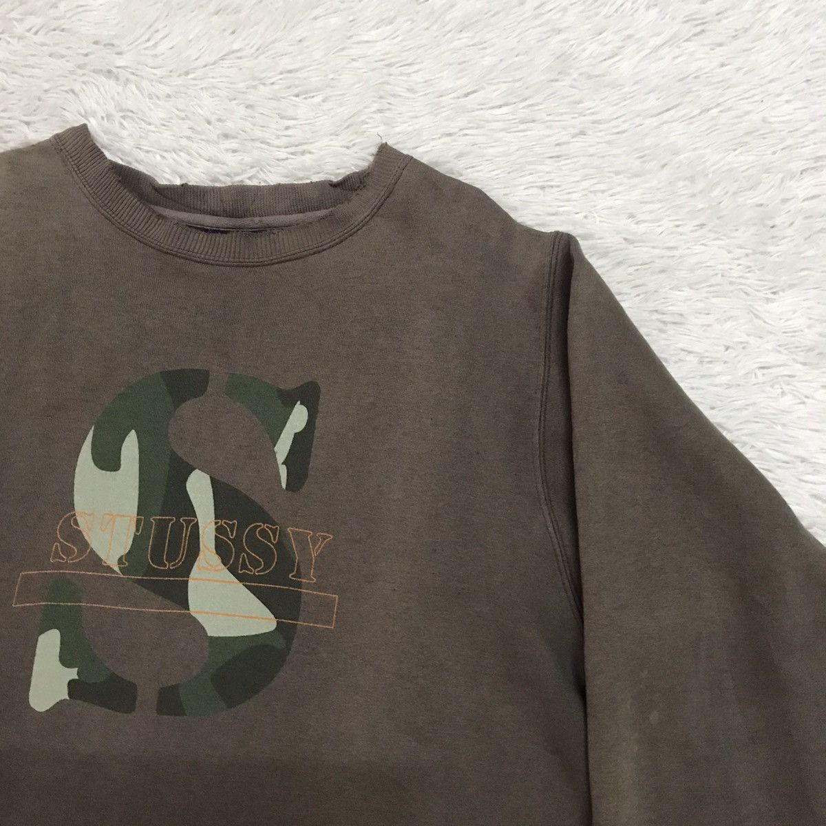 Stussy Vtg Sun Faded Stussy S Camo Sweatshirt Size US S / EU 44-46 / 1 - 5 Thumbnail
