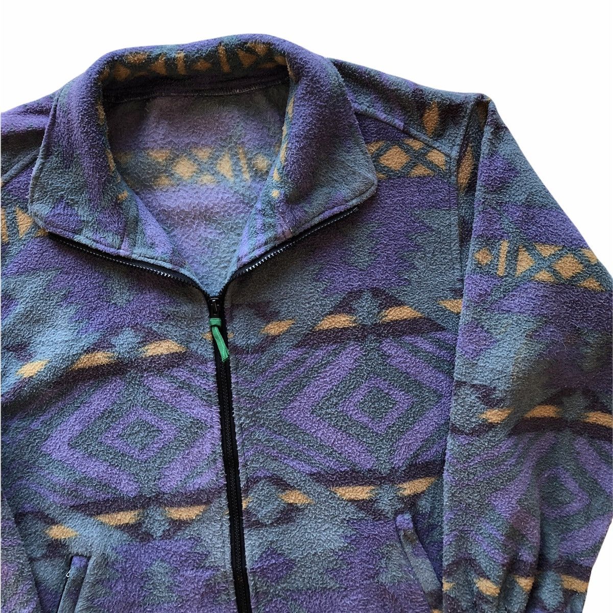 Japanese Brand Vintage 90's Sweater Fleece Navajo Native Zipper Size US XL / EU 56 / 4 - 3 Thumbnail