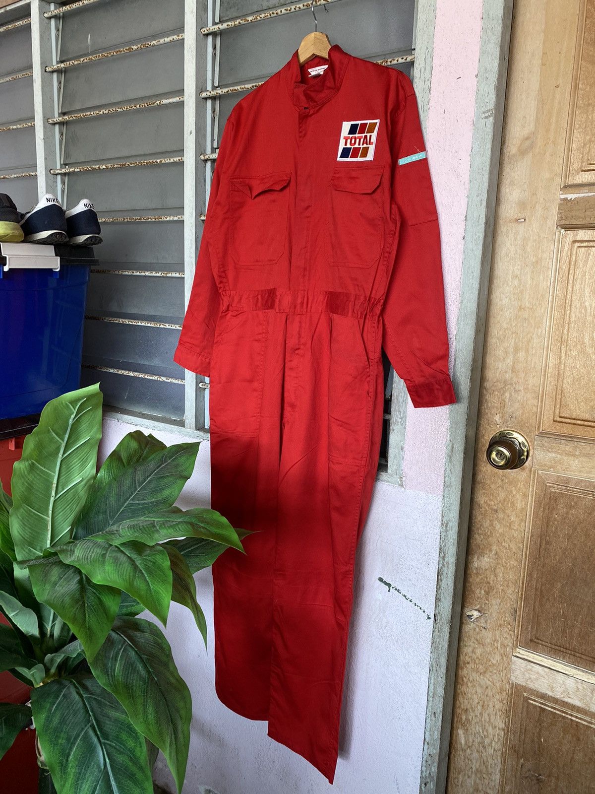 Japanese Brand ⚡️Steals⚡️ TOTAL RACING TEAM Spellout Coverall Size US 35 - 1 Thumbnail