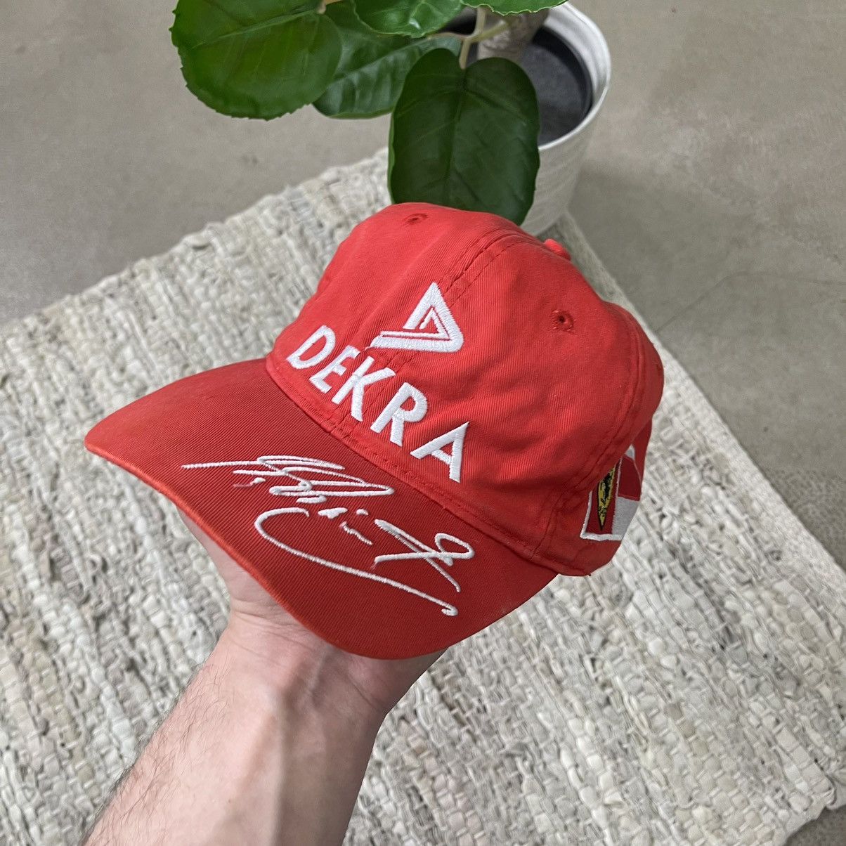 Vintage Ferrari F1 Cap Hat Michael Schumacher Dekra Racing