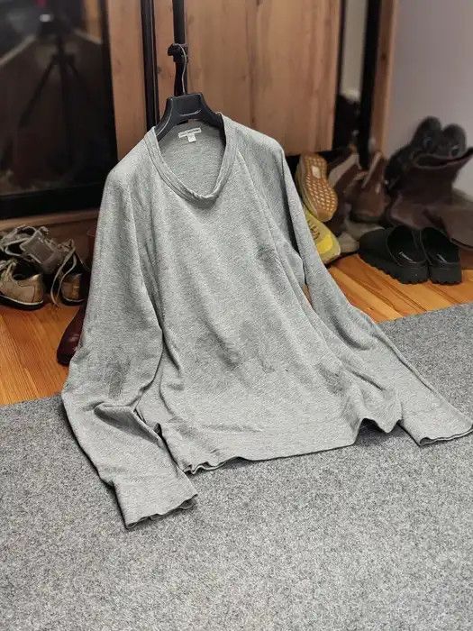 James Perse Standard James Perse Gray logo Light crewneck Sweatshirt USA Size US L / EU 52-54 / 3 - 10 Thumbnail