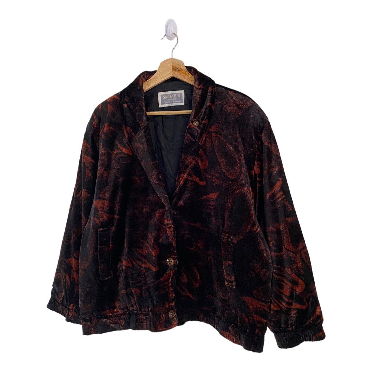 Issey Miyake RARE JAPANESE VELVET BOMBER JACKET BUTTON. Size US XL / EU 56 / 4 - 2 Thumbnail
