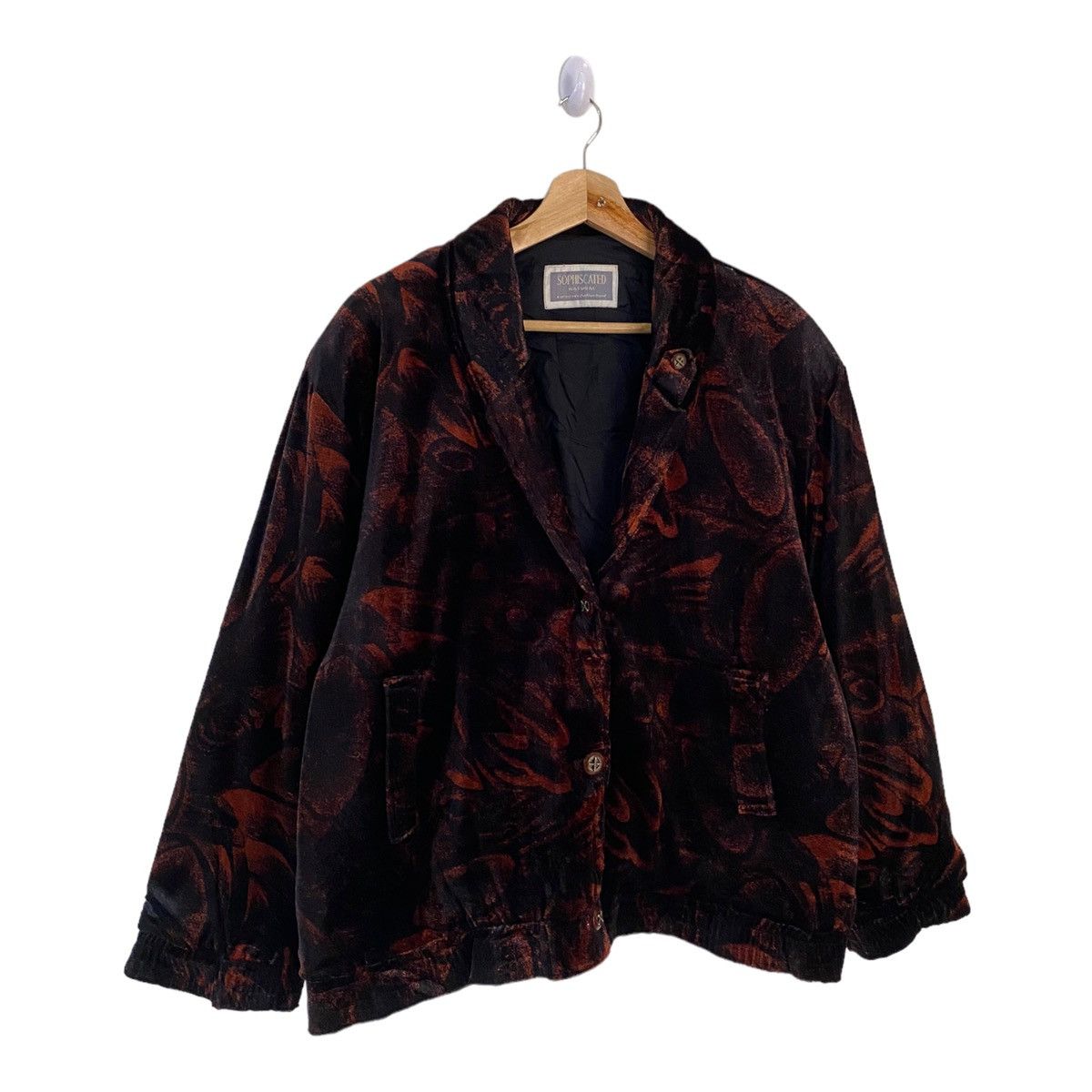 Issey Miyake RARE JAPANESE VELVET BOMBER JACKET BUTTON. Size US XL / EU 56 / 4 - 4 Thumbnail