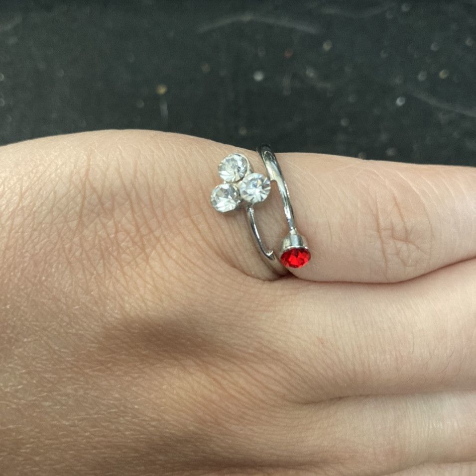 Jewelry 4 Czs Tibetan Silver Ring - size 6 Size ONE SIZE - 3 Thumbnail