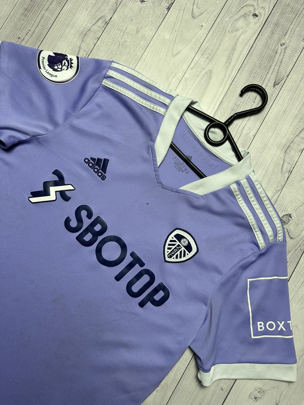 Vintage Vintage Leeds Adidas purple soccer jersey rare away Large Size US L / EU 52-54 / 3 - 2 Thumbnail