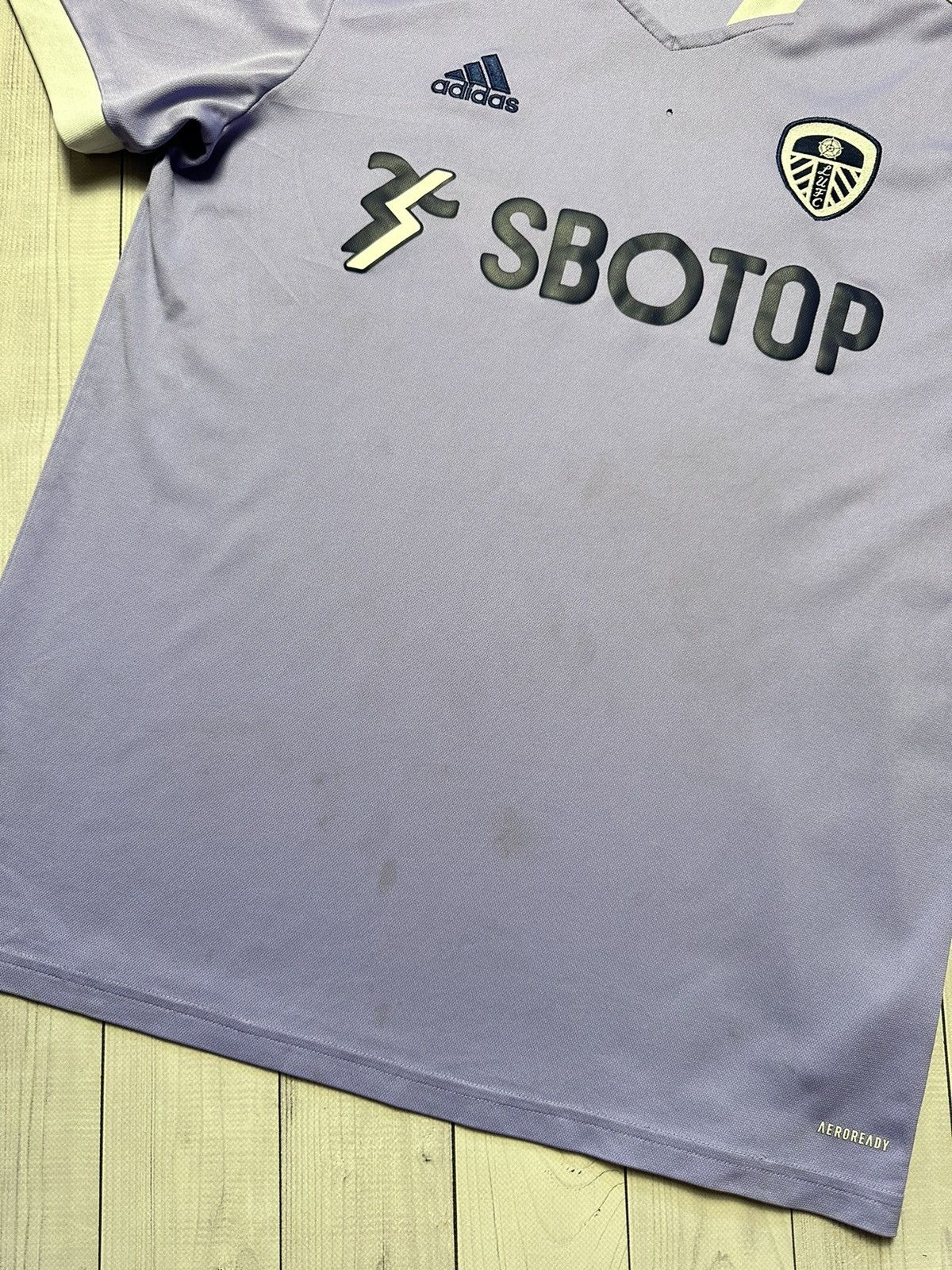 Vintage Vintage Leeds Adidas purple soccer jersey rare away Large Size US L / EU 52-54 / 3 - 4 Thumbnail