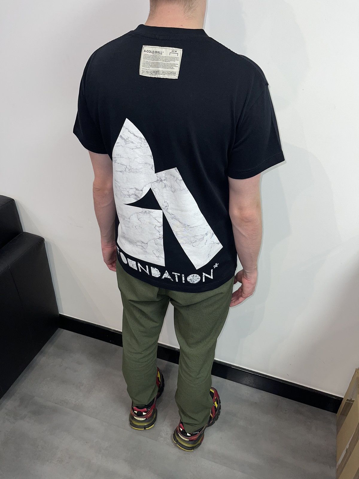 A-COLD-WALL* A-Cold-Wall* Foundation Logo Black Technical T-Shirt Size US S / EU 44-46 / 1 - 3 Thumbnail
