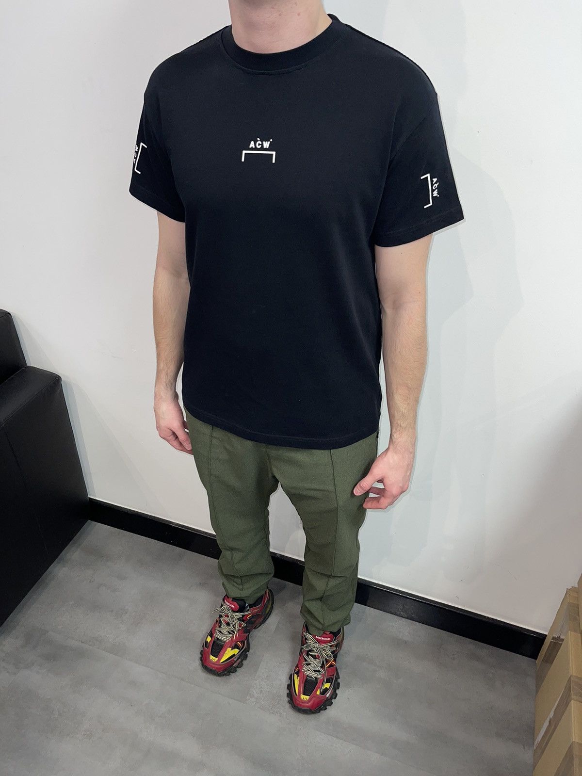 A-COLD-WALL* A-Cold-Wall* Foundation Logo Black Technical T-Shirt Size US S / EU 44-46 / 1 - 2 Thumbnail