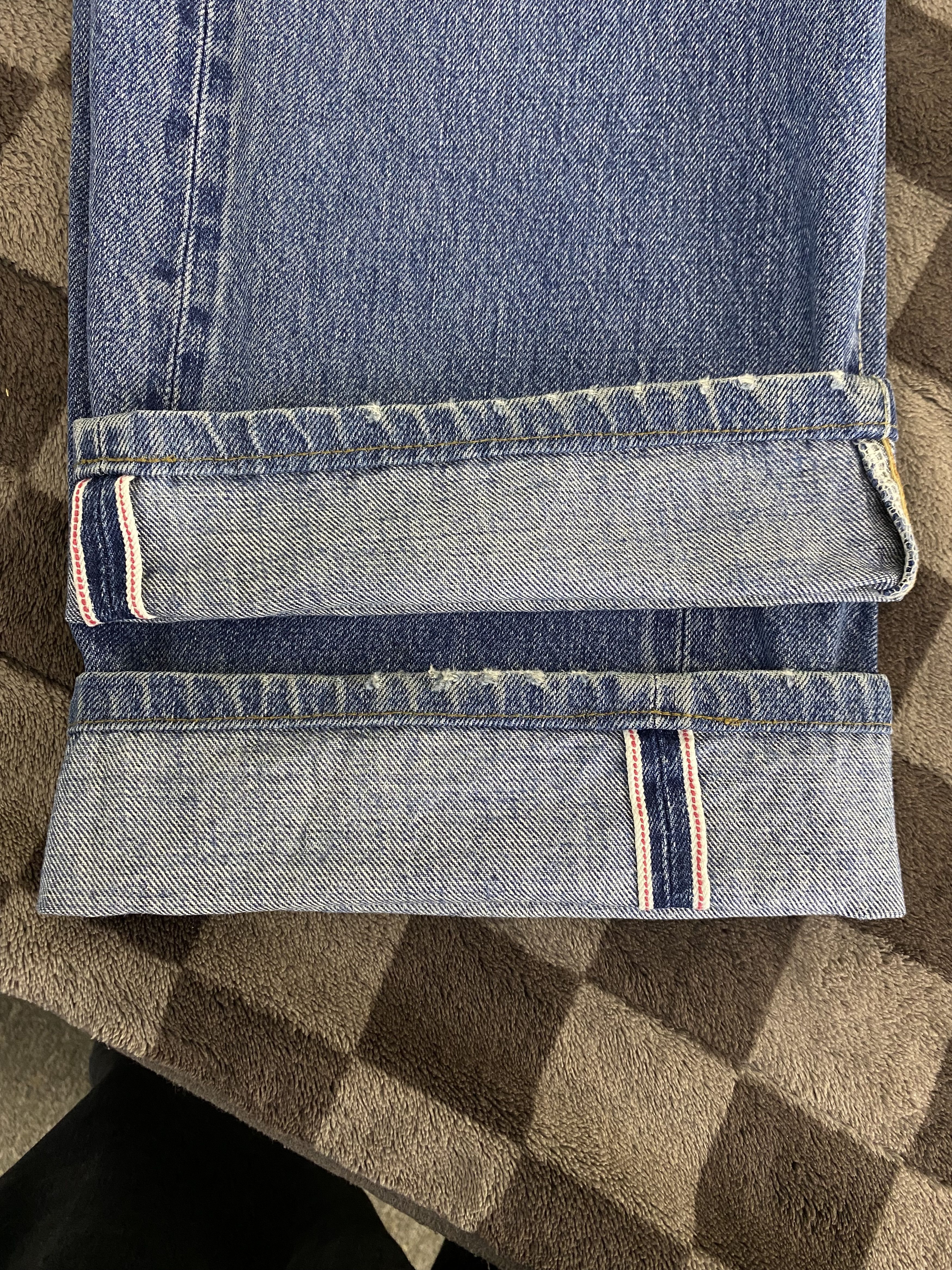 Japanese Brand Vintage Japanese Brand Distress Selvegde Denim Jean Size US 31 - 15 Thumbnail