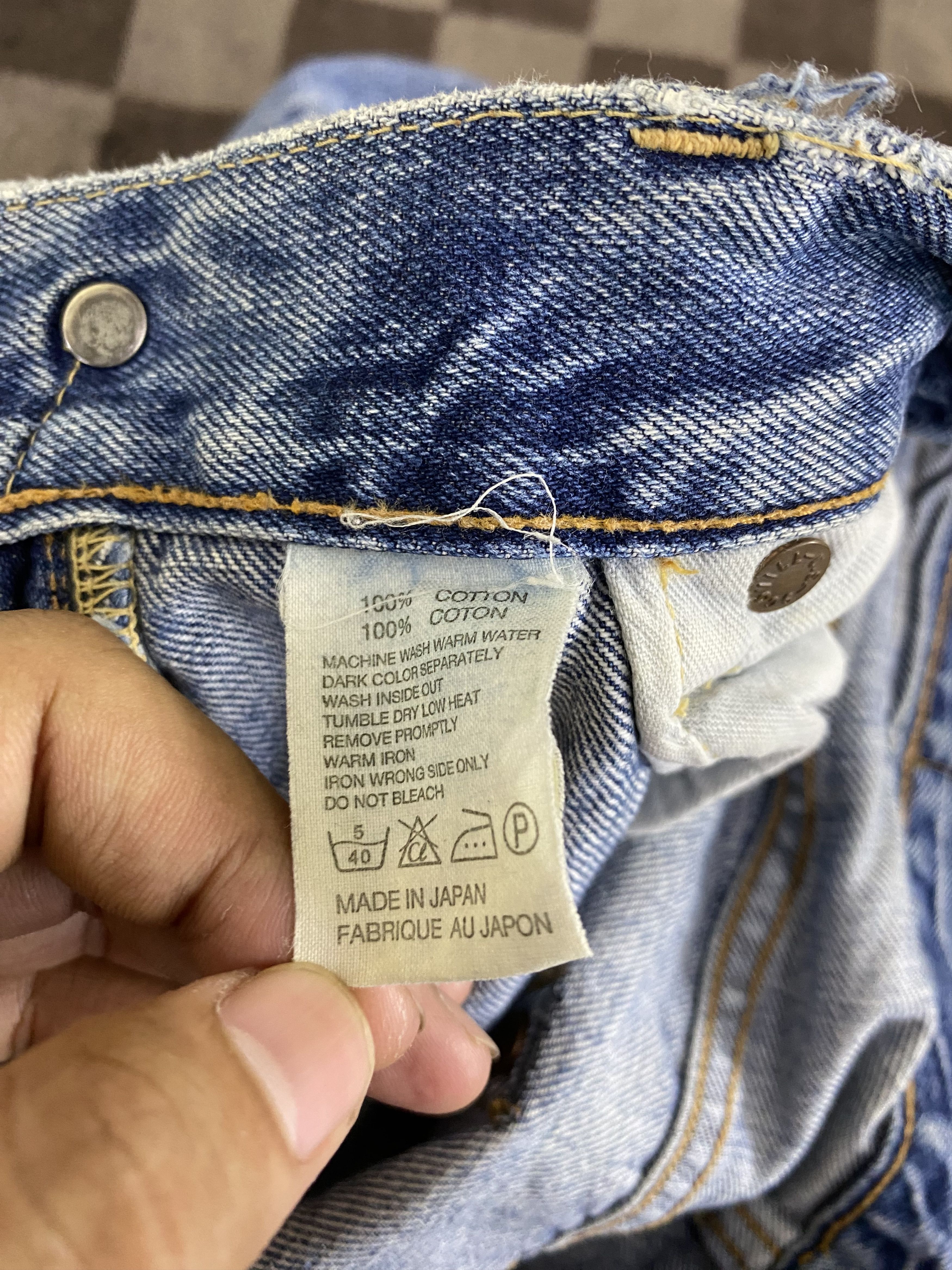 Japanese Brand Vintage Japanese Brand Distress Selvegde Denim Jean Size US 31 - 17 Thumbnail