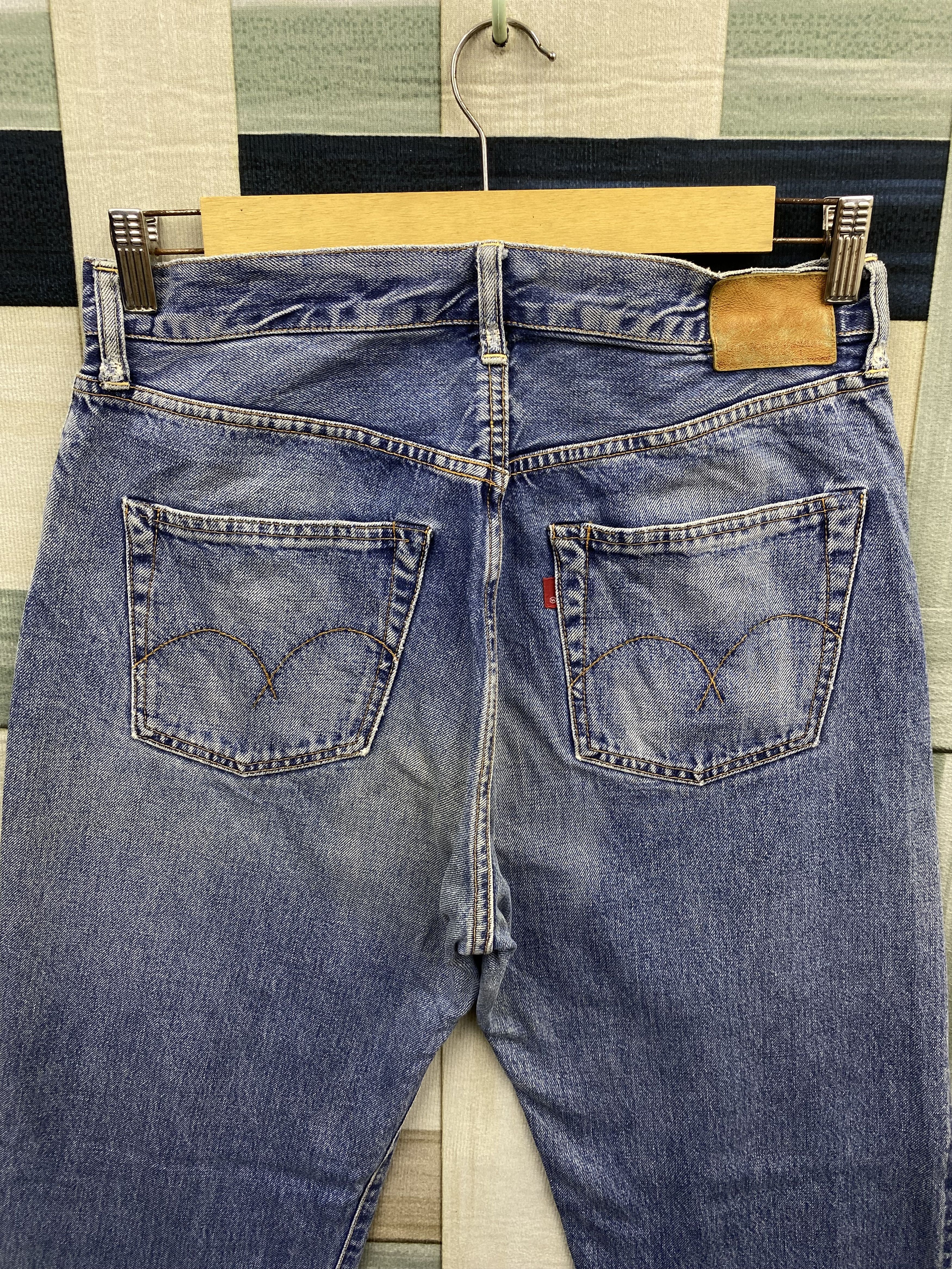 Japanese Brand Vintage Japanese Brand Distress Selvegde Denim Jean Size US 31 - 4 Thumbnail