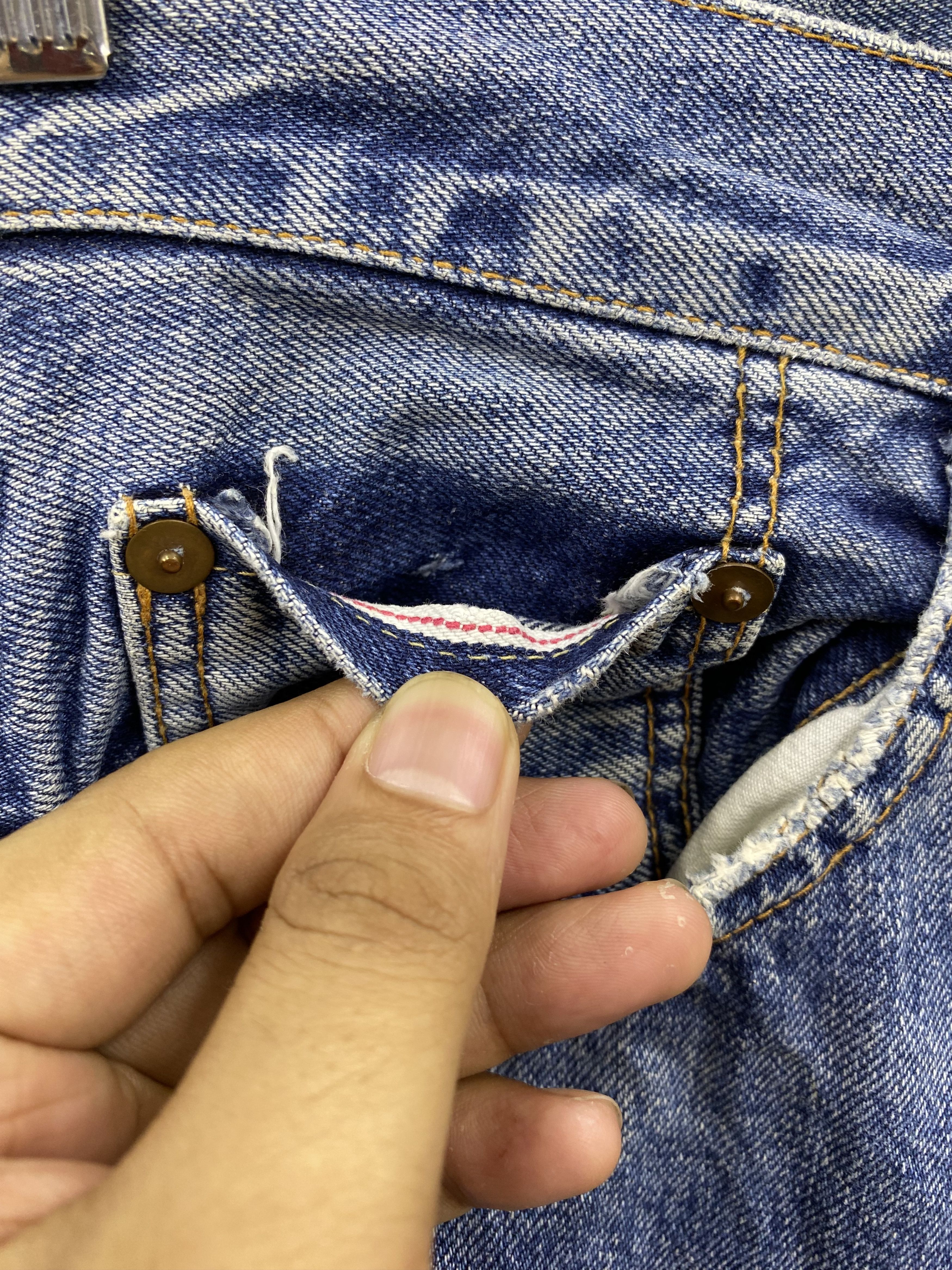 Japanese Brand Vintage Japanese Brand Distress Selvegde Denim Jean Size US 31 - 10 Thumbnail