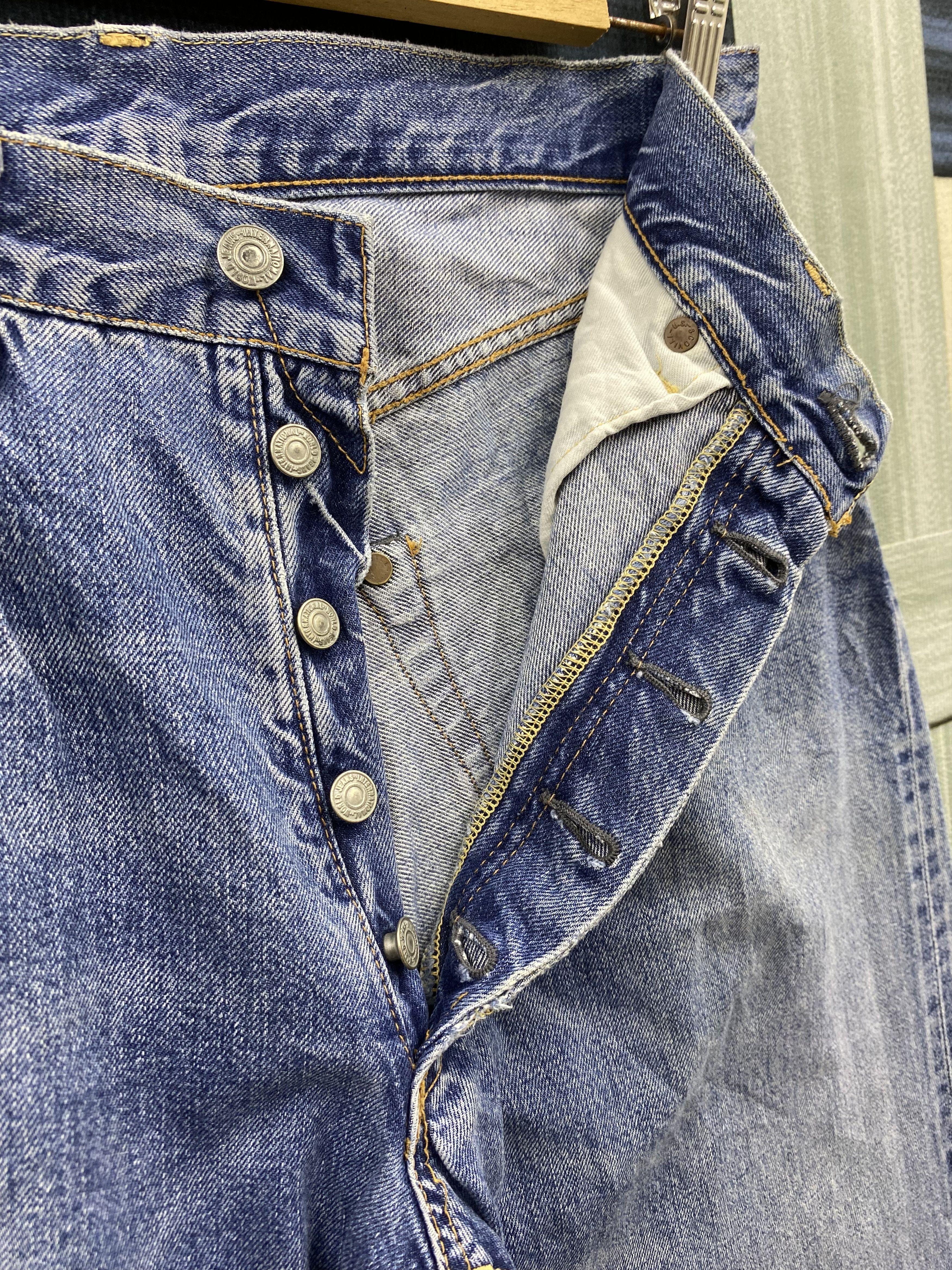 Japanese Brand Vintage Japanese Brand Distress Selvegde Denim Jean Size US 31 - 16 Thumbnail