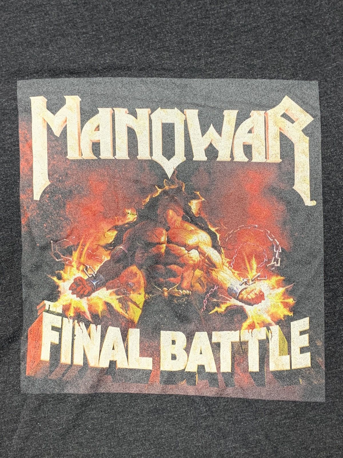 Band Tees × Vintage Vintage Y2K Manowar Final Battle tour band tee big logo Size US M / EU 48-50 / 2 - 3 Thumbnail