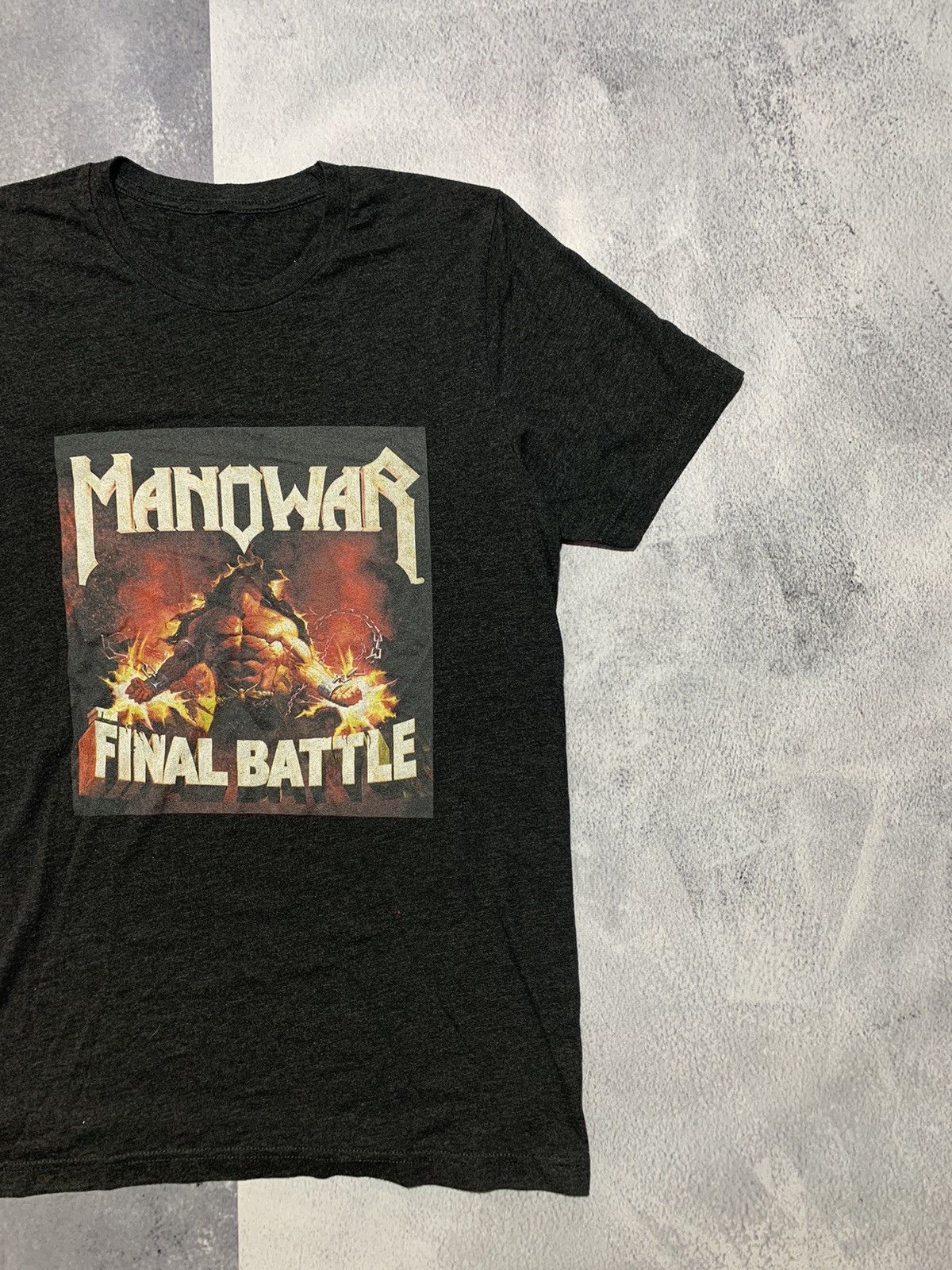 Band Tees × Vintage Vintage Y2K Manowar Final Battle tour band tee big logo Size US M / EU 48-50 / 2 - 2 Thumbnail