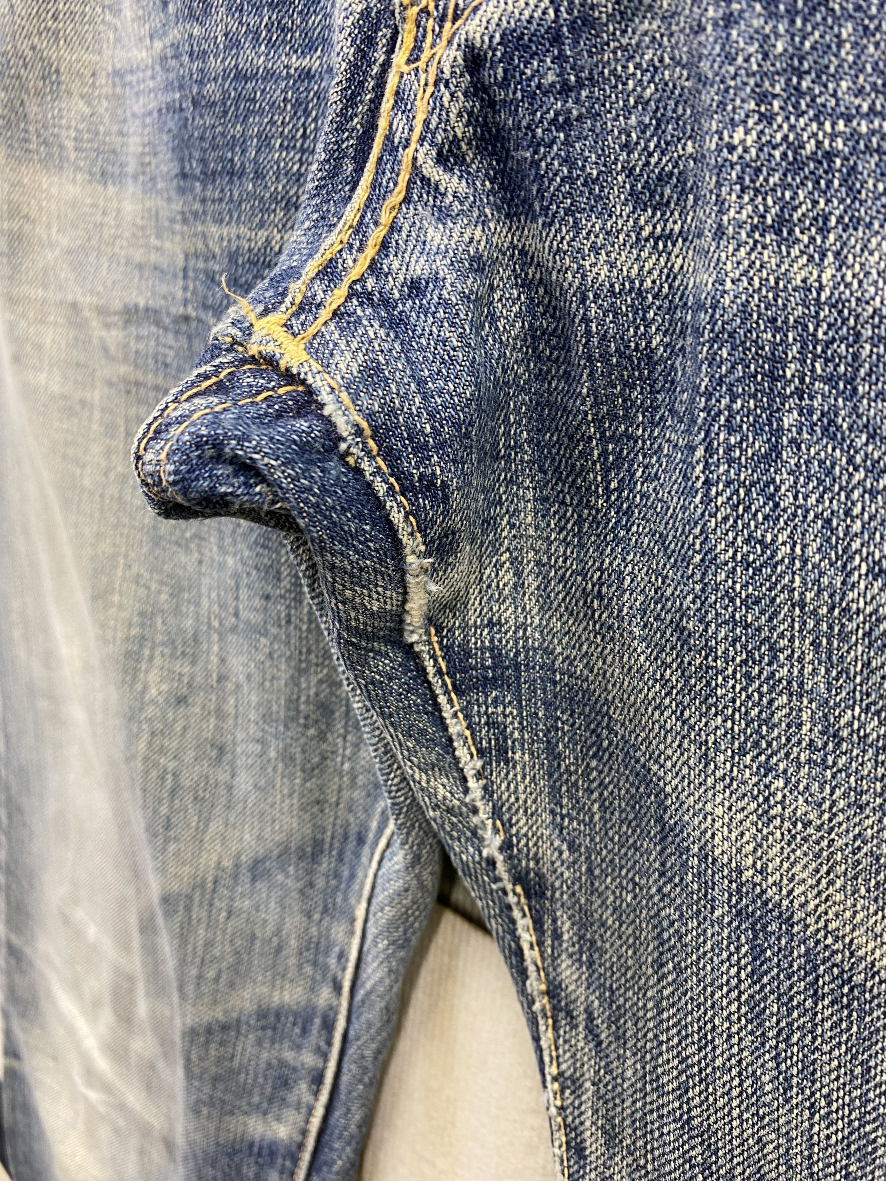 OMNIGOD Vintage Japanese Brand Omnigod Distress Selvedge Denim Jean Size US 30 / EU 46 - 8 Thumbnail