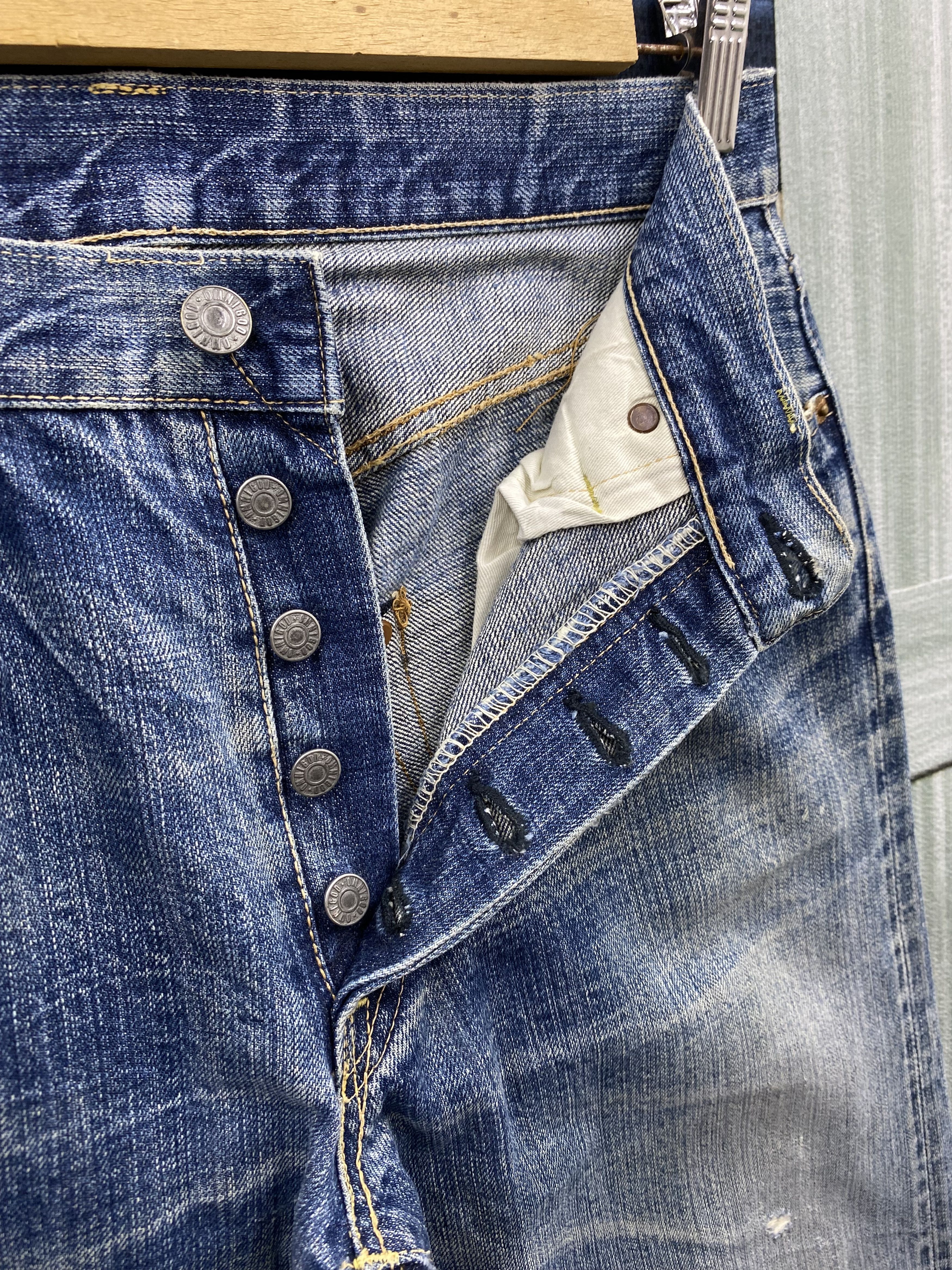 OMNIGOD Vintage Japanese Brand Omnigod Distress Selvedge Denim Jean Size US 30 / EU 46 - 14 Thumbnail