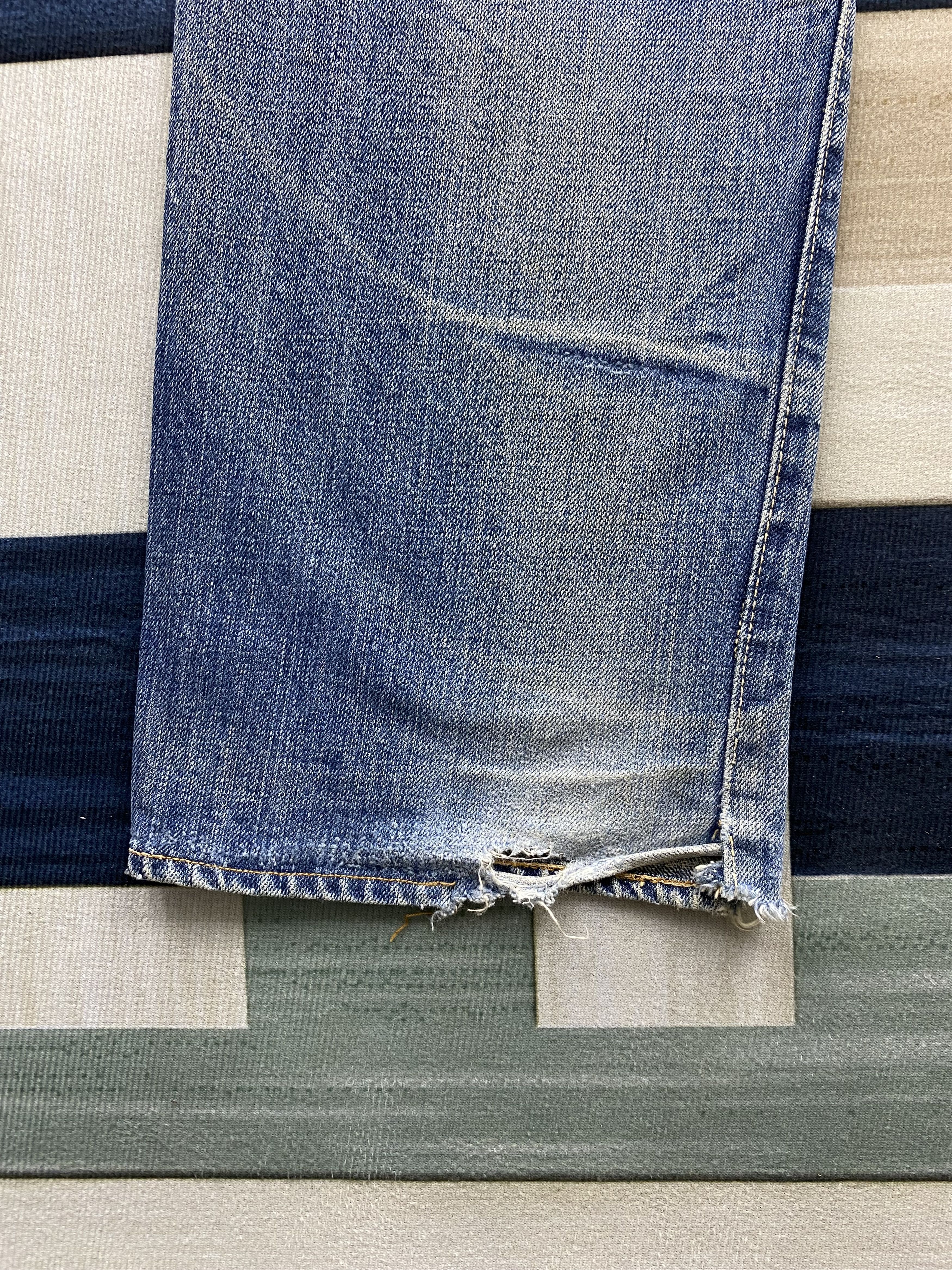 OMNIGOD Vintage Japanese Brand Omnigod Distress Selvedge Denim Jean Size US 30 / EU 46 - 12 Thumbnail