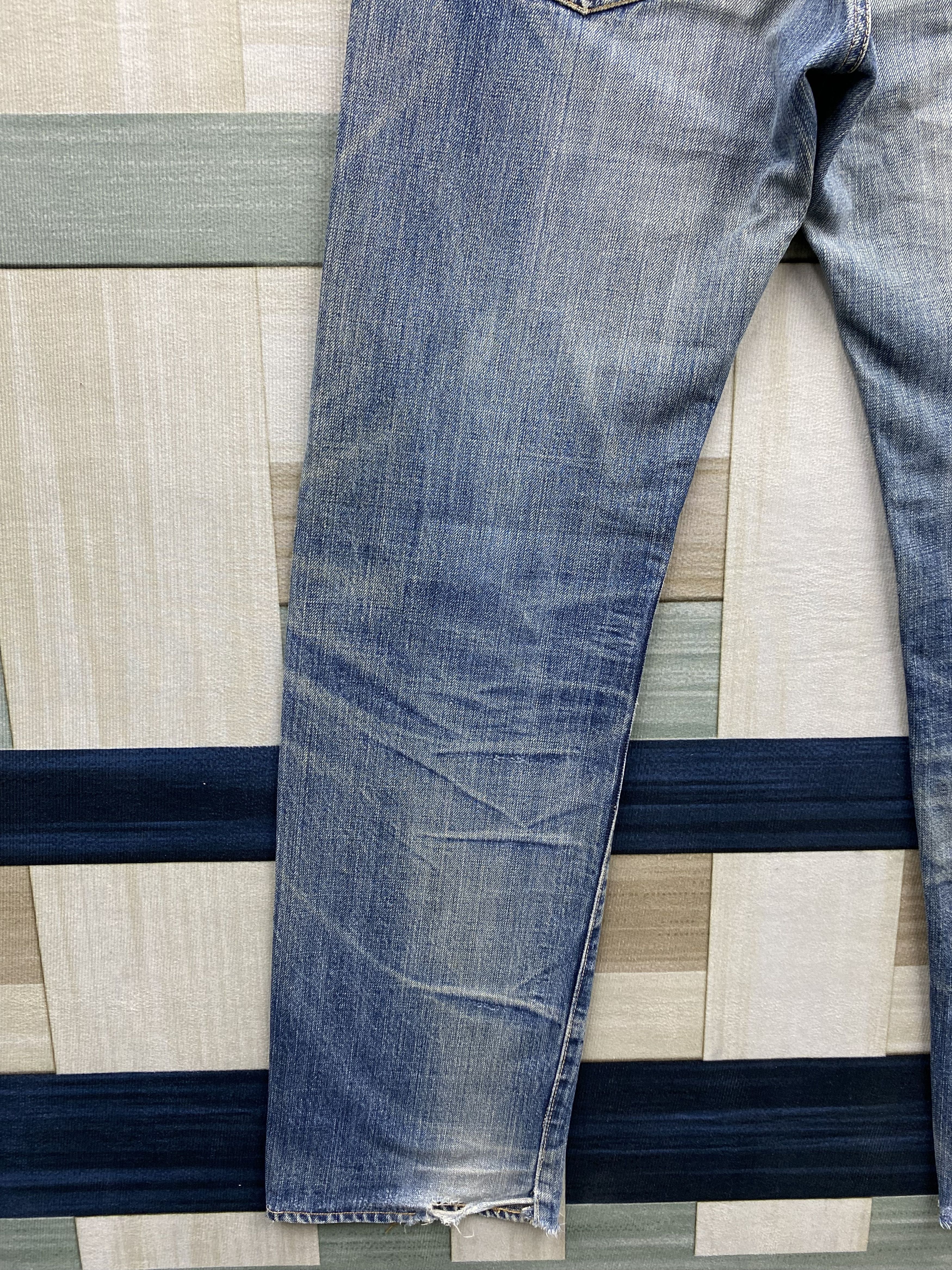 OMNIGOD Vintage Japanese Brand Omnigod Distress Selvedge Denim Jean Size US 30 / EU 46 - 9 Thumbnail