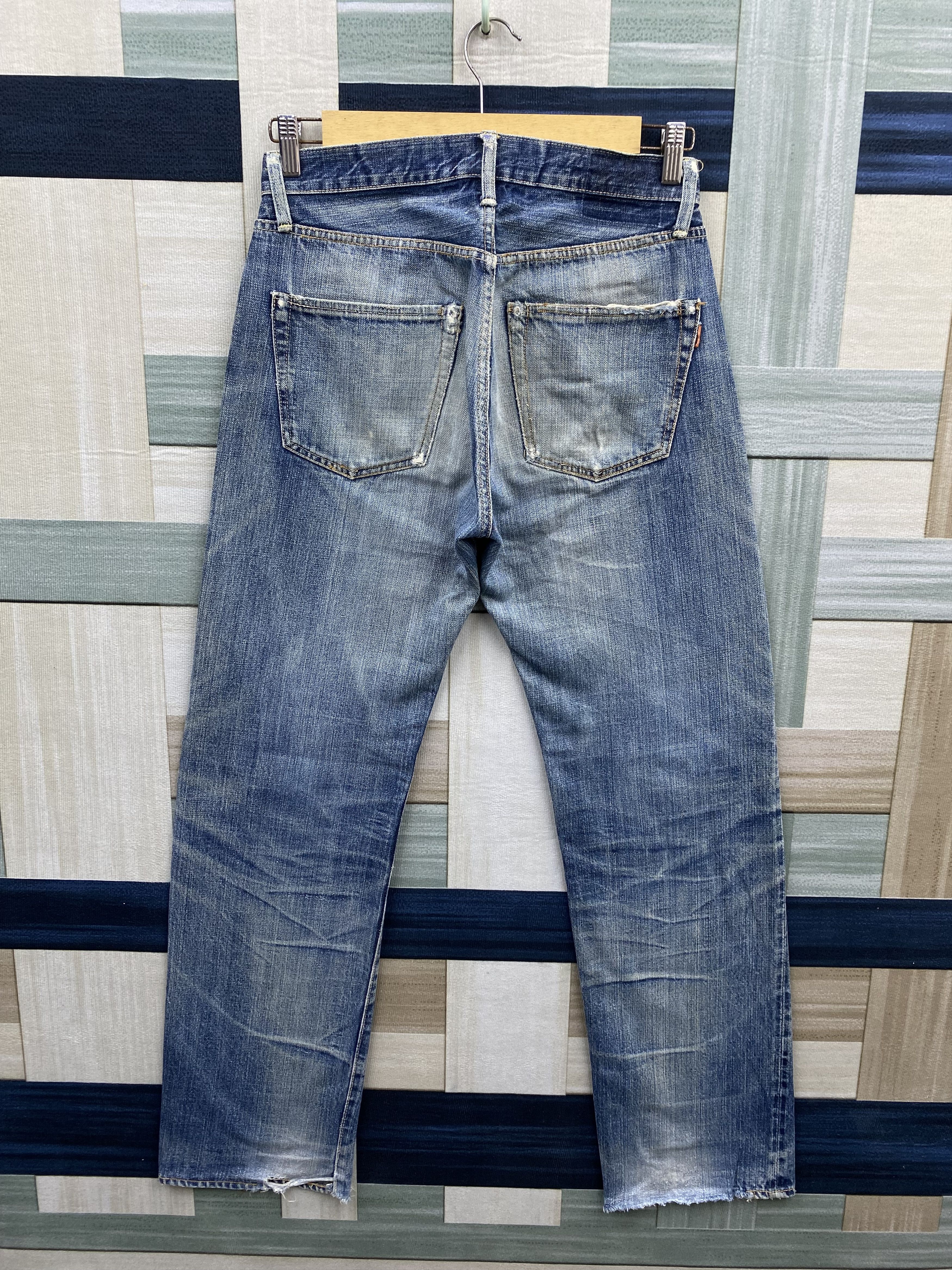 OMNIGOD Vintage Japanese Brand Omnigod Distress Selvedge Denim Jean Size US 30 / EU 46 - 2 Thumbnail