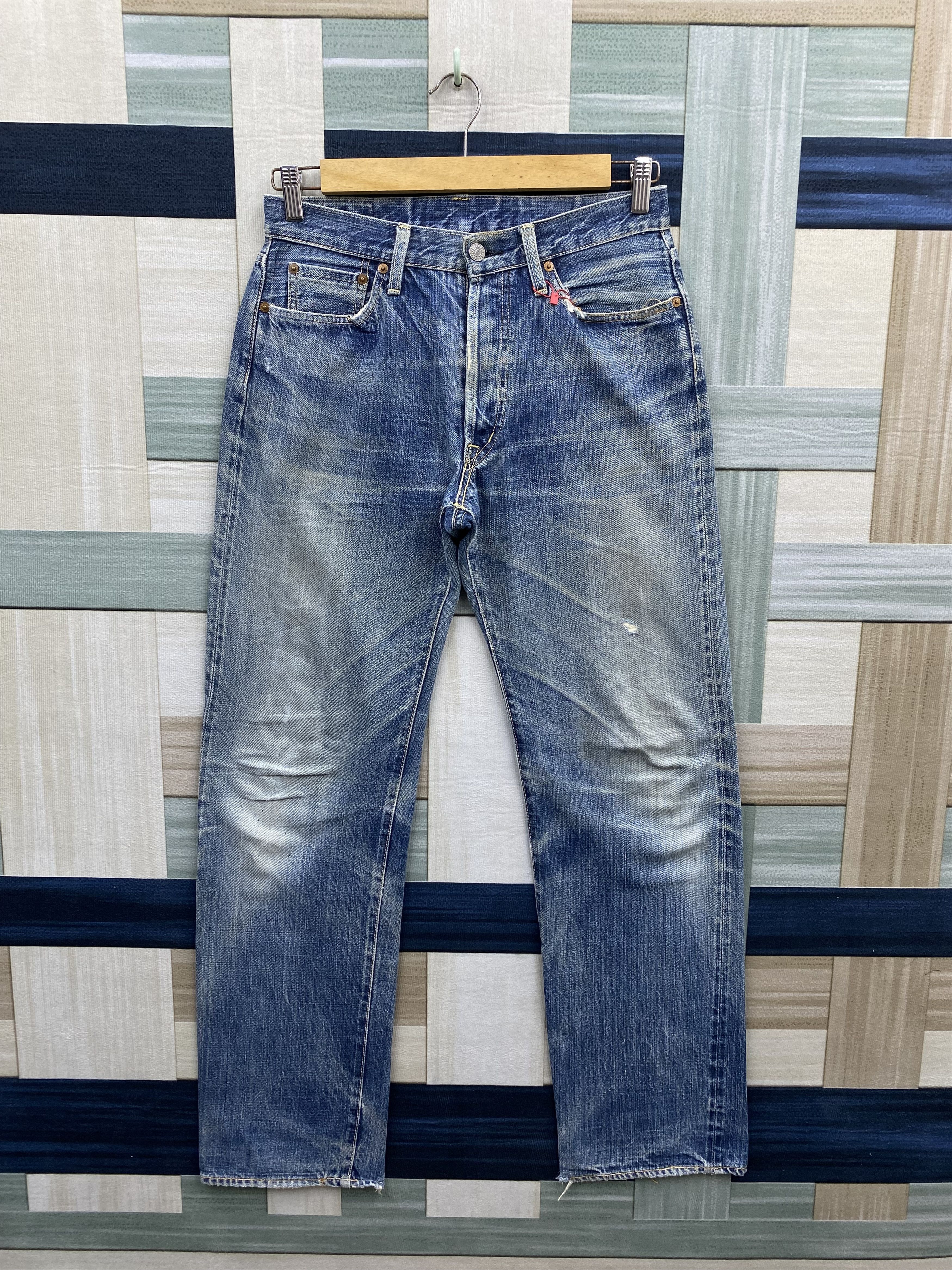 OMNIGOD Vintage Japanese Brand Omnigod Distress Selvedge Denim Jean Size US 30 / EU 46 - 1 Thumbnail