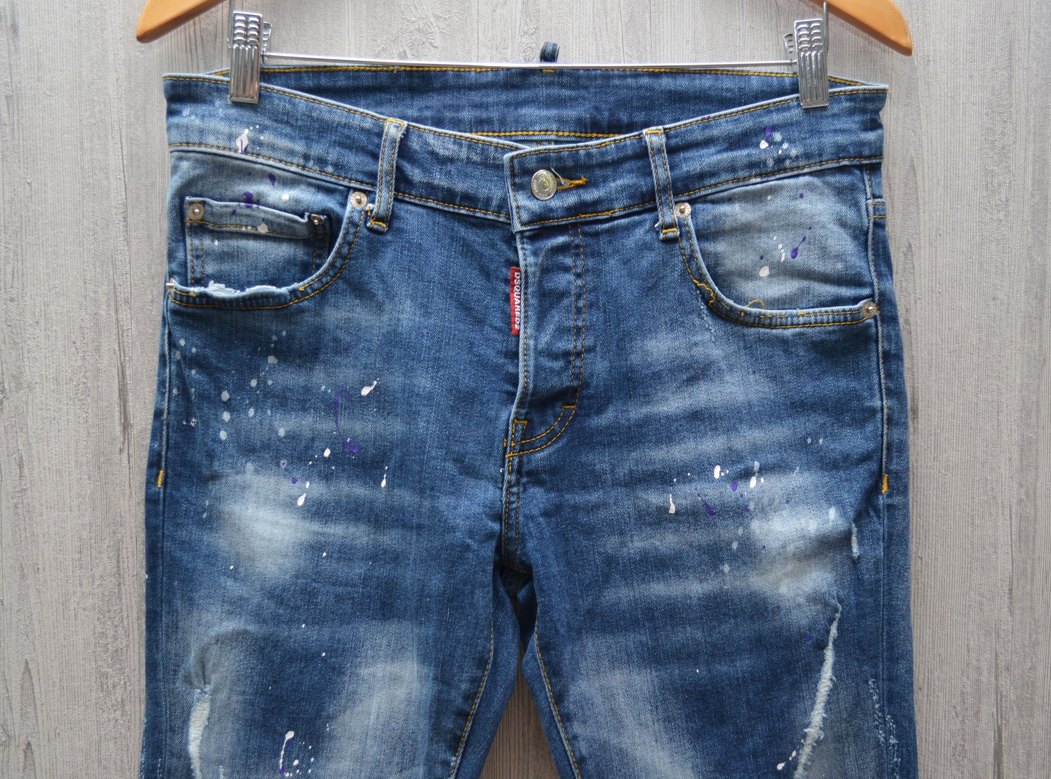 Dsquared2 Dsquared2 Blue Distressed Skinny jeans Sz W30 L32 Size US 30 / EU 46 - 2 Thumbnail