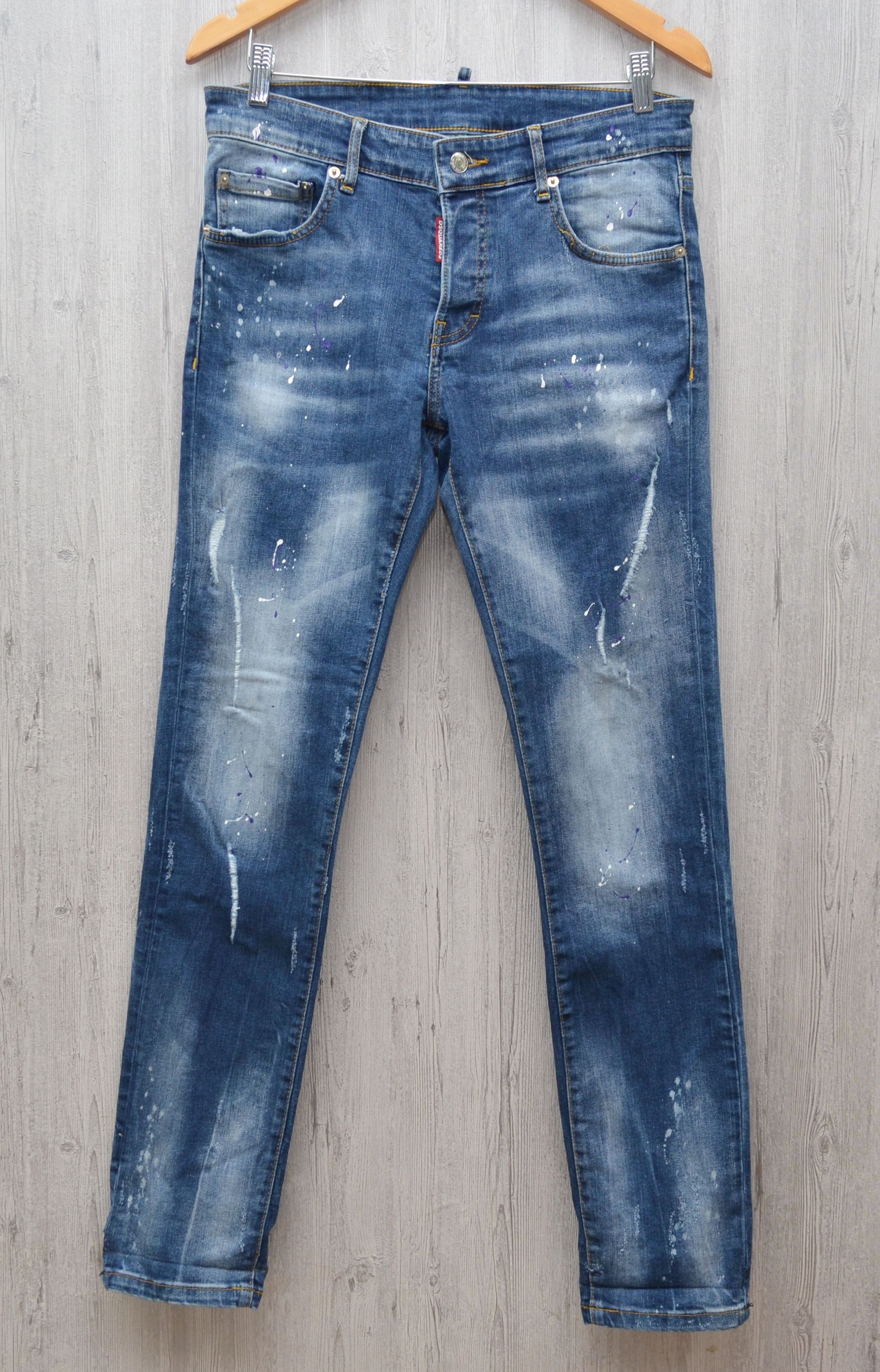 Dsquared2 Dsquared2 Blue Distressed Skinny jeans Sz W30 L32 Size US 30 / EU 46 - 1 Thumbnail