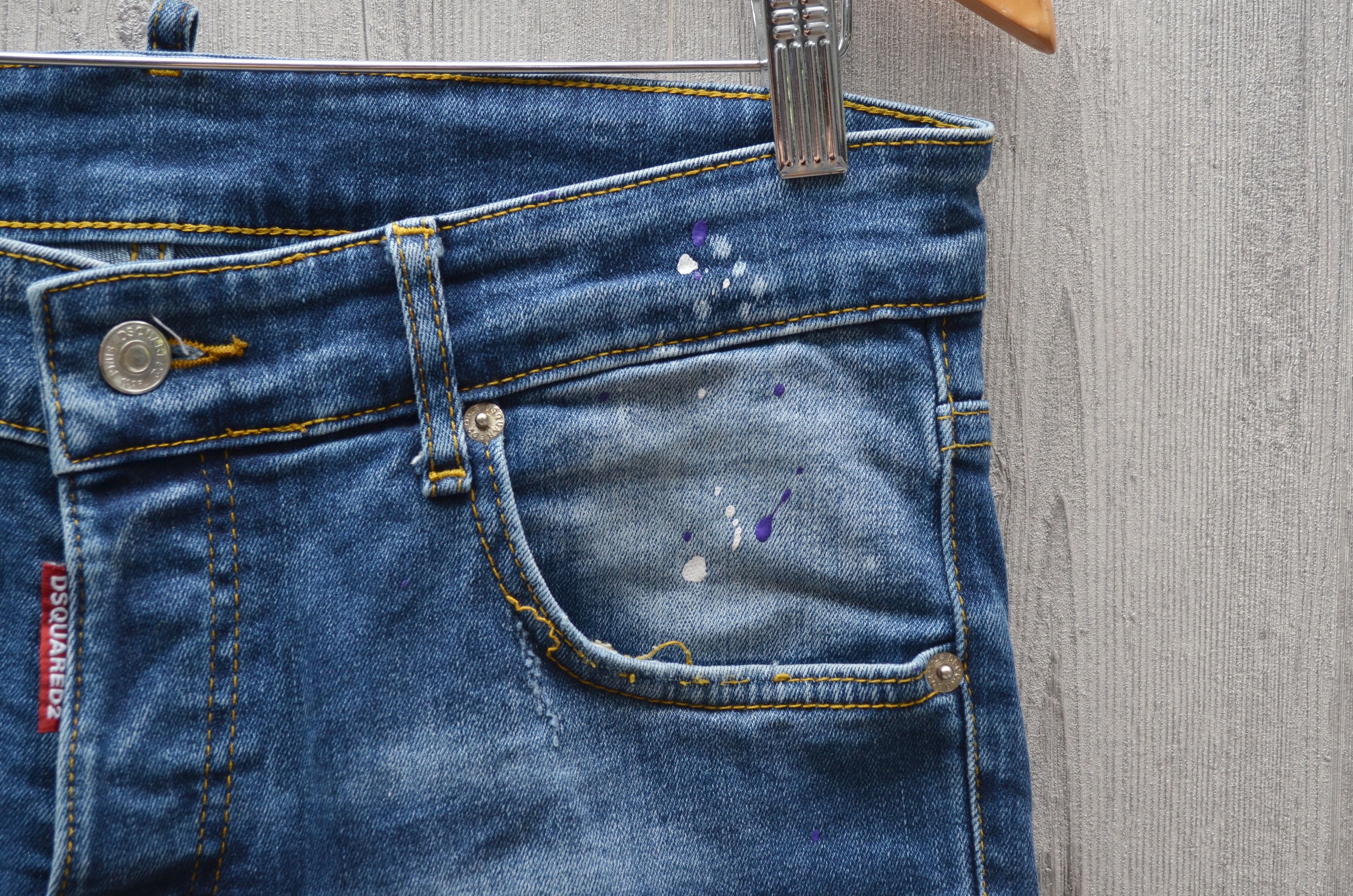 Dsquared2 Dsquared2 Blue Distressed Skinny jeans Sz W30 L32 Size US 30 / EU 46 - 4 Thumbnail