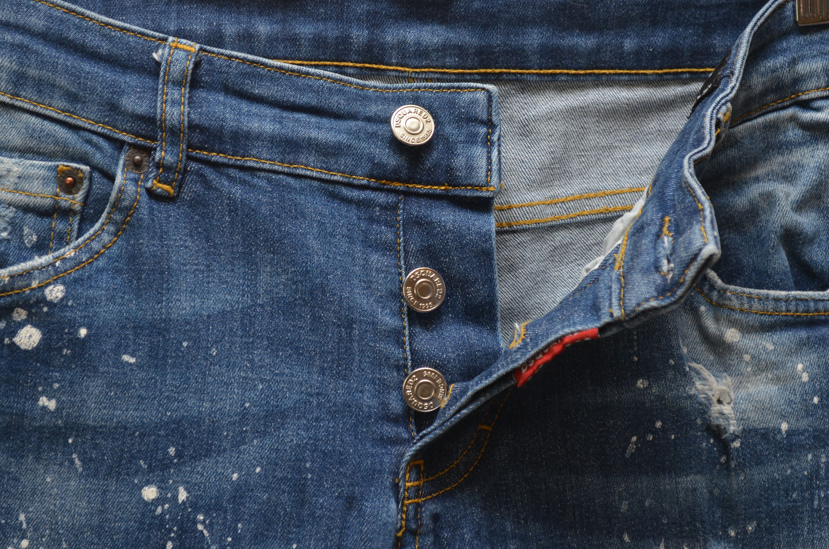 Designer × Dsquared2 Dsquared2 Blue Distressed Kenny Twist jeans Sz W31 L32 Size US 31 - 13 Thumbnail